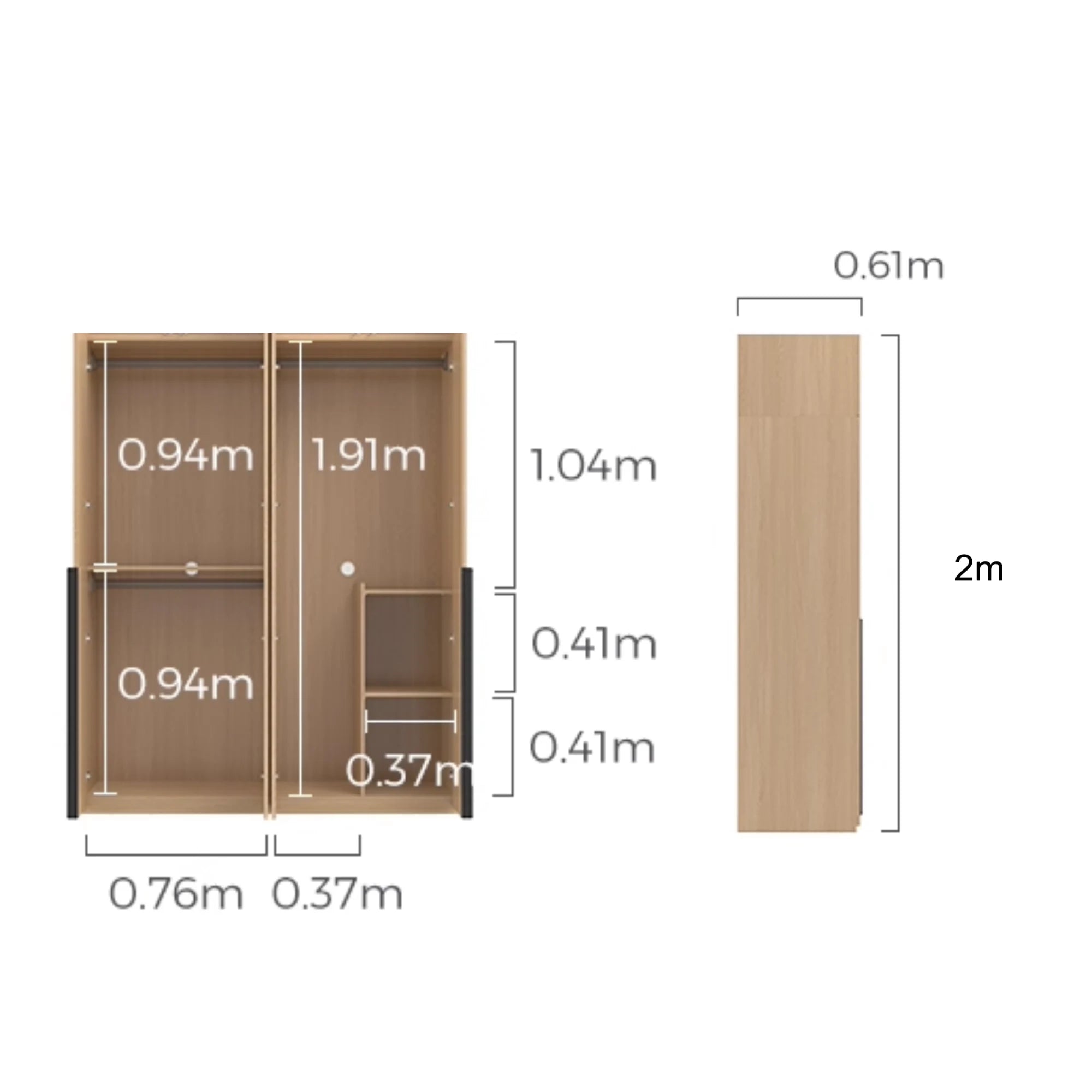 Linspire Cedar 4-Door Wardrobe