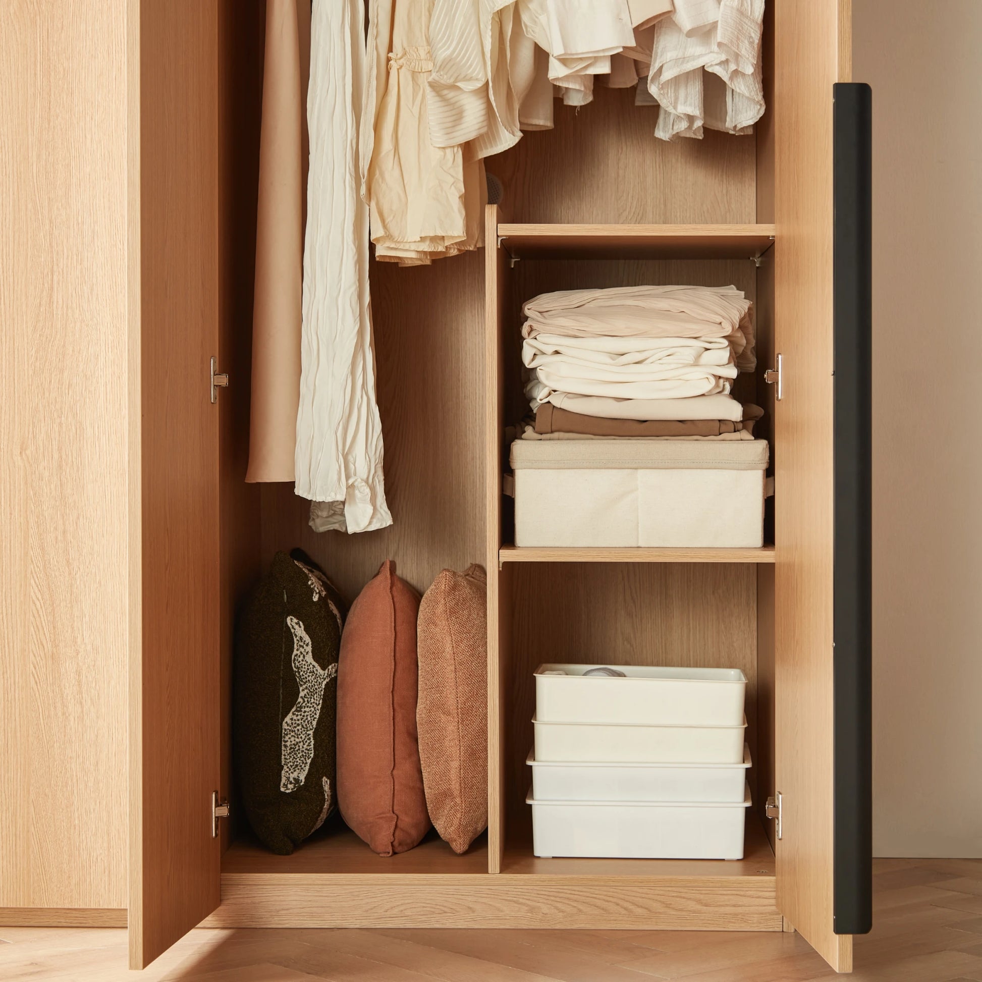 Linspire Cedar 4-Door Wardrobe with Top Cabinet