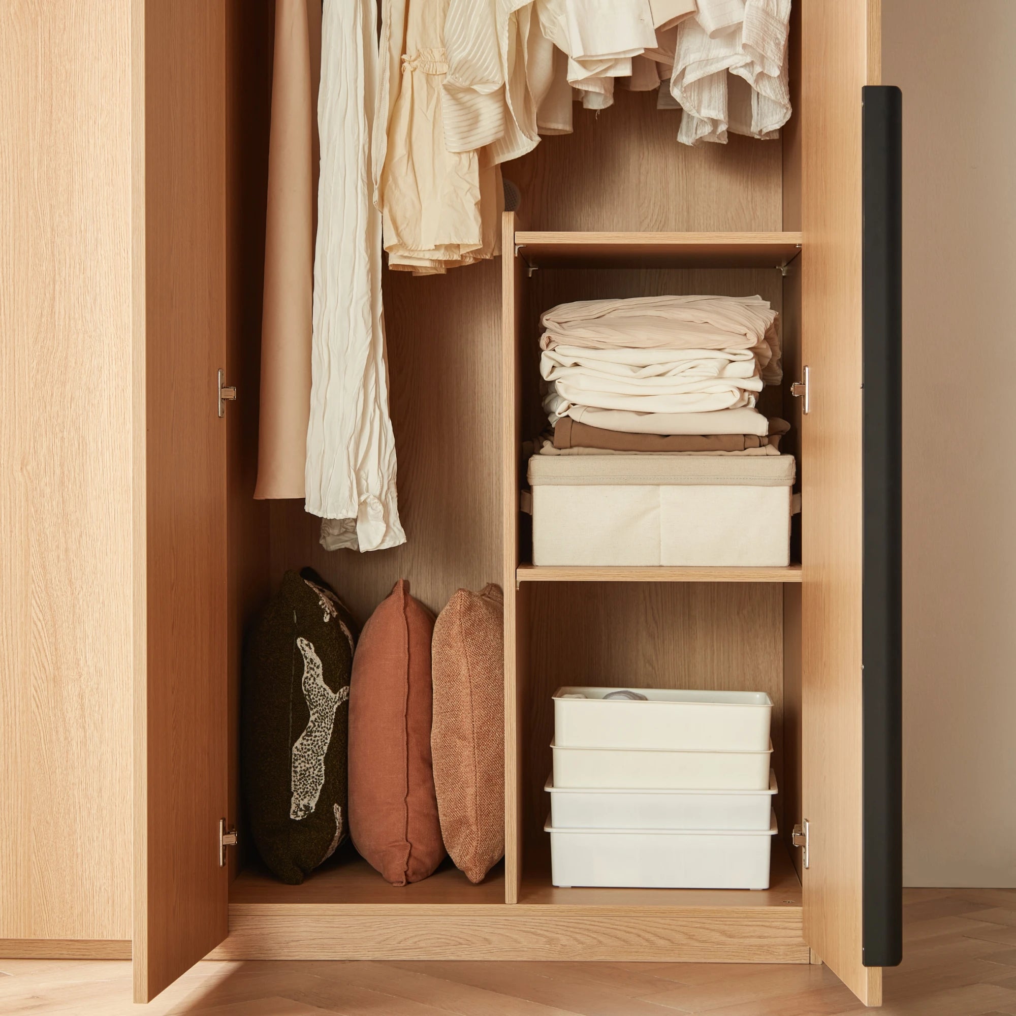 Linspire Cedar 4-Door Wardrobe with Top Cabinet