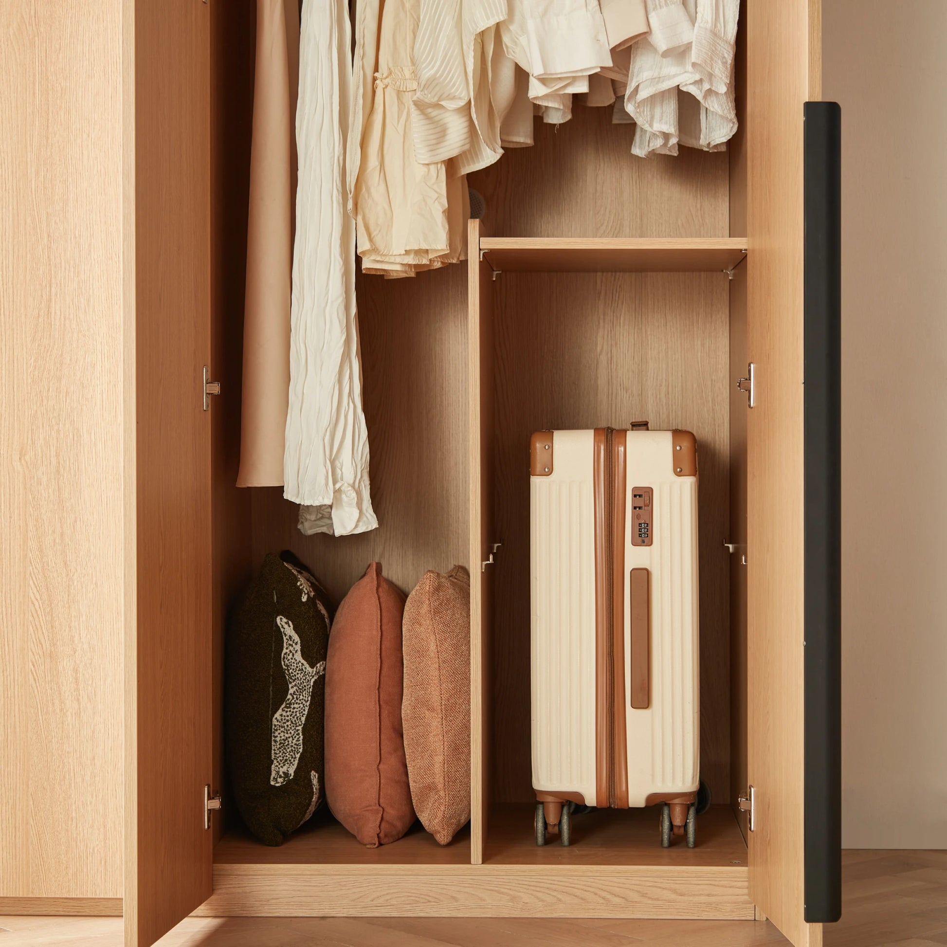 Linspire Cedar 4-Door Wardrobe with Top Cabinet