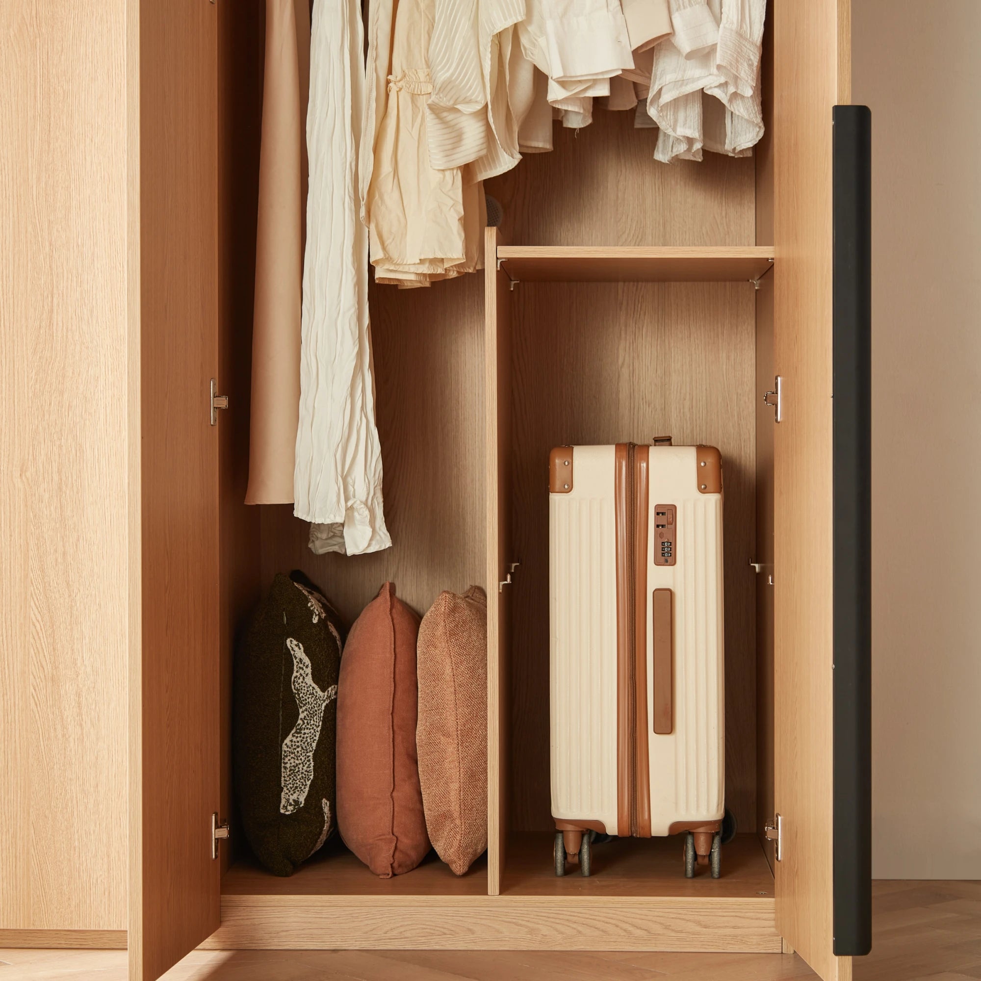 Linspire Cedar 4-Door Wardrobe with Top Cabinet