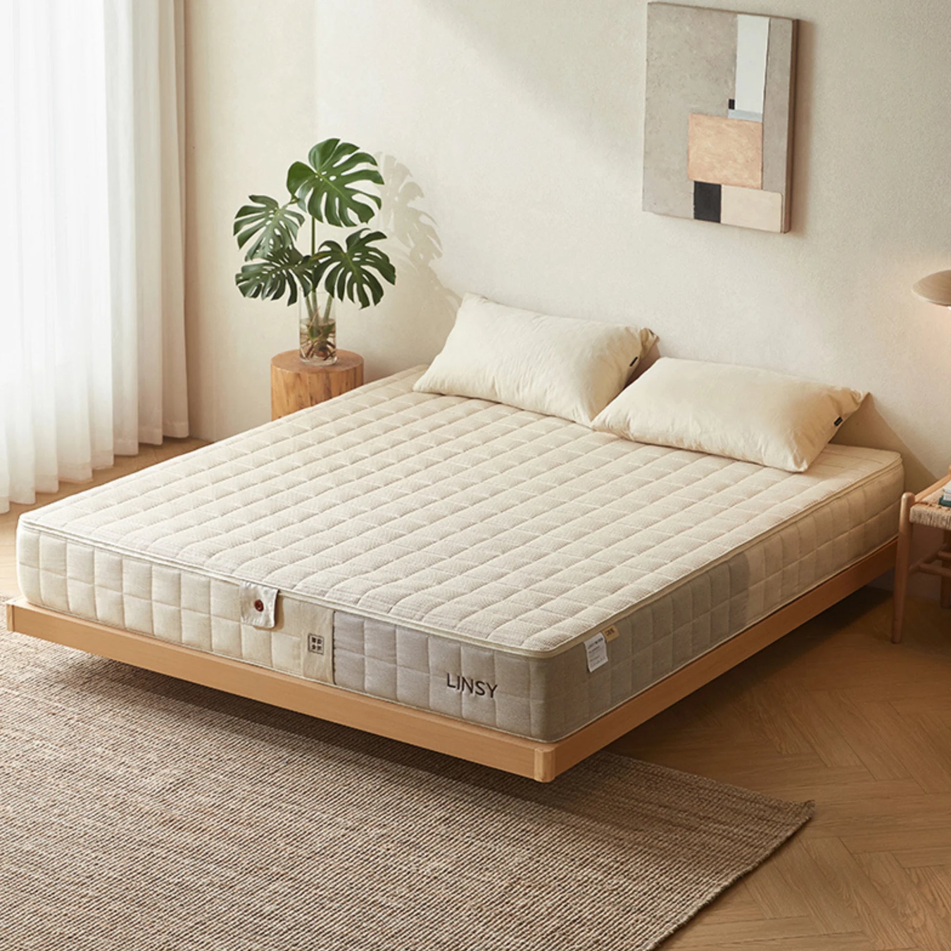 Linspire Cloudon Pocket Spring Mattress - Medium Firm, Beige