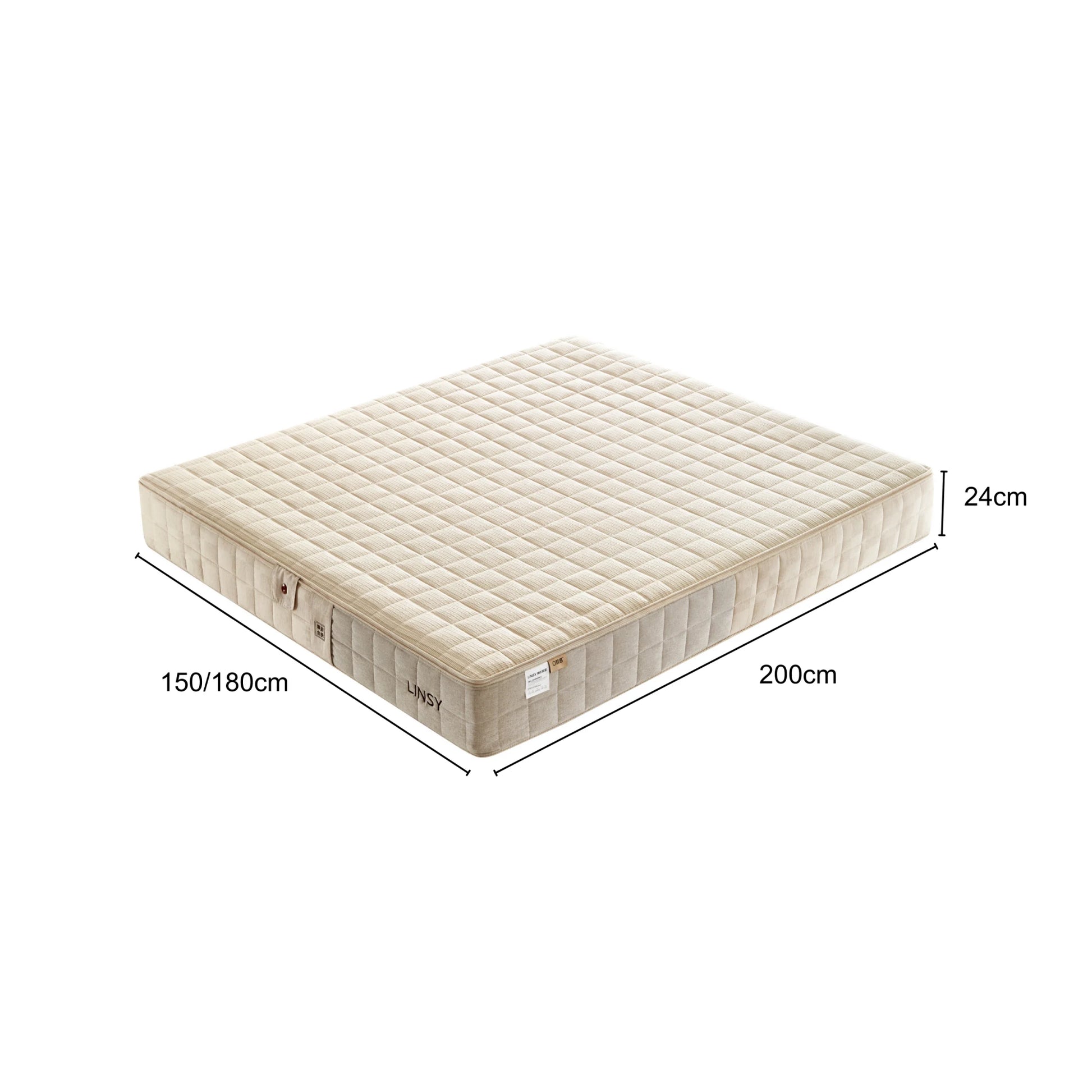 Linspire Cloudon Pocket Spring Mattress - Medium Firm, Beige