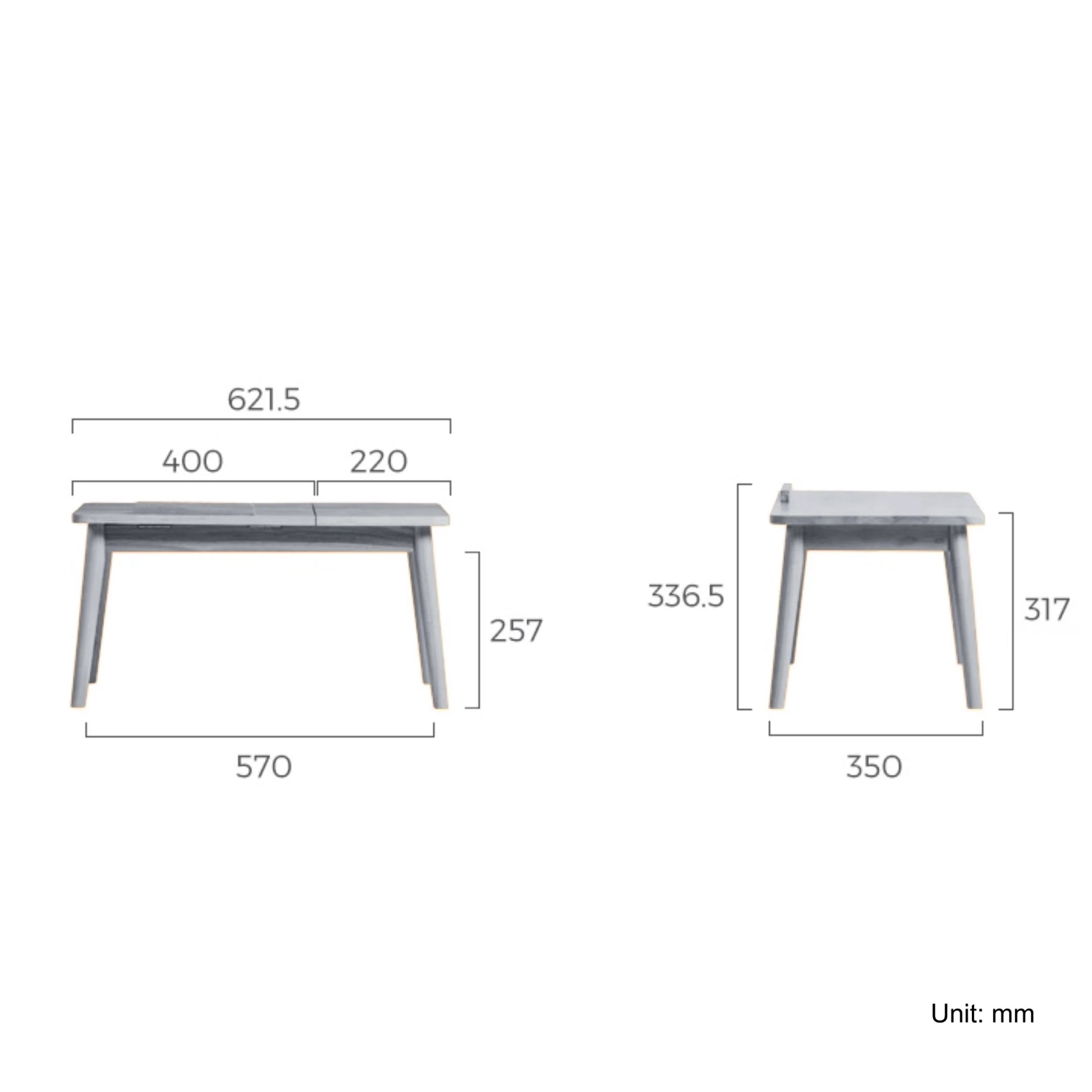 Linspire Edmond Adjustable Laptop Side Table, Natural Wood