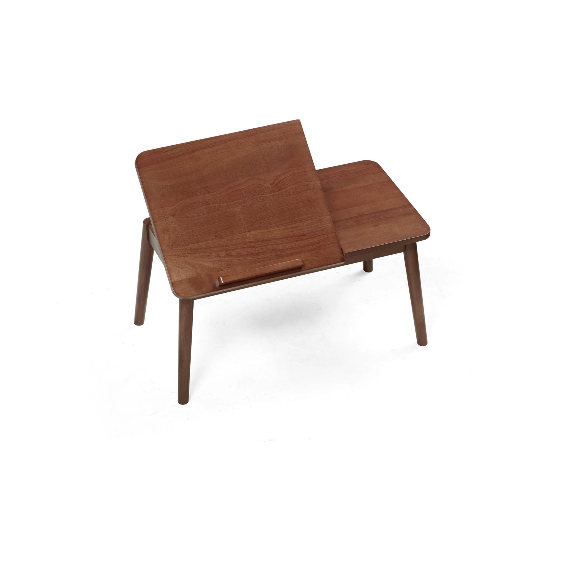 Linspire Edmond Adjustable Laptop Side Table, Dark Wood