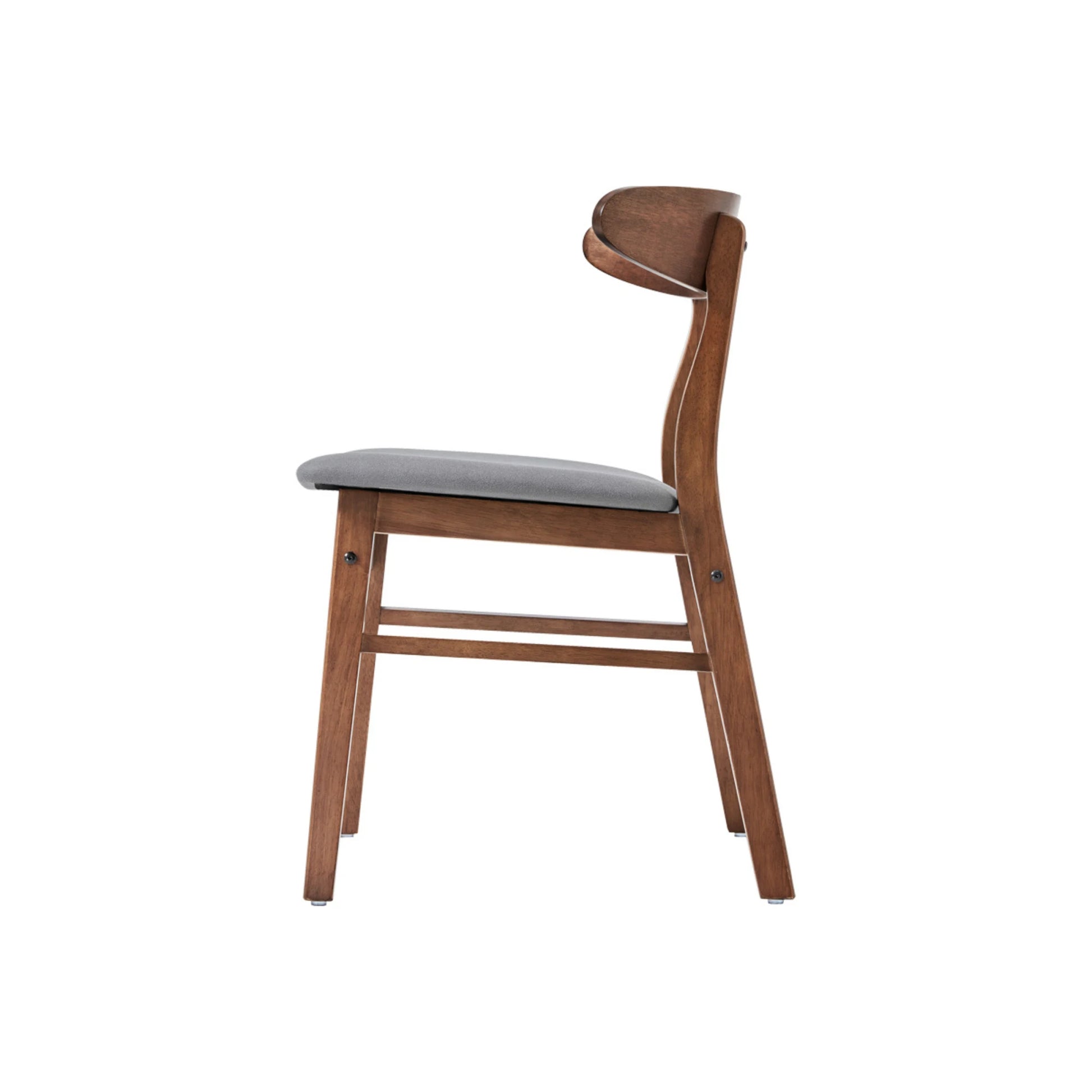 Linspire Elmer Dining Chair with Leathaire Seat, Set of 2, Dark Wood