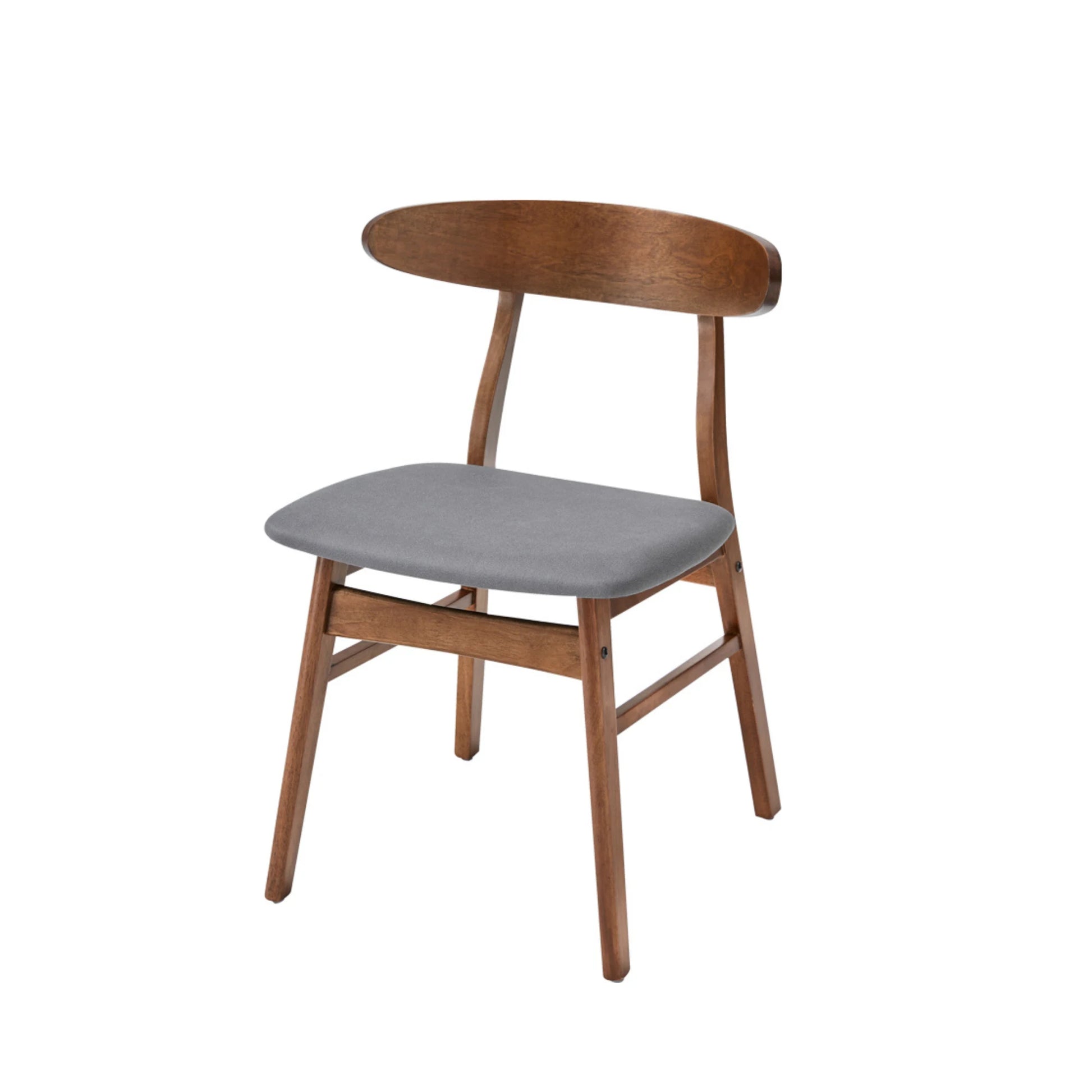 Linspire Elmer Dining Chair with Leathaire Seat, Set of 2, Dark Wood