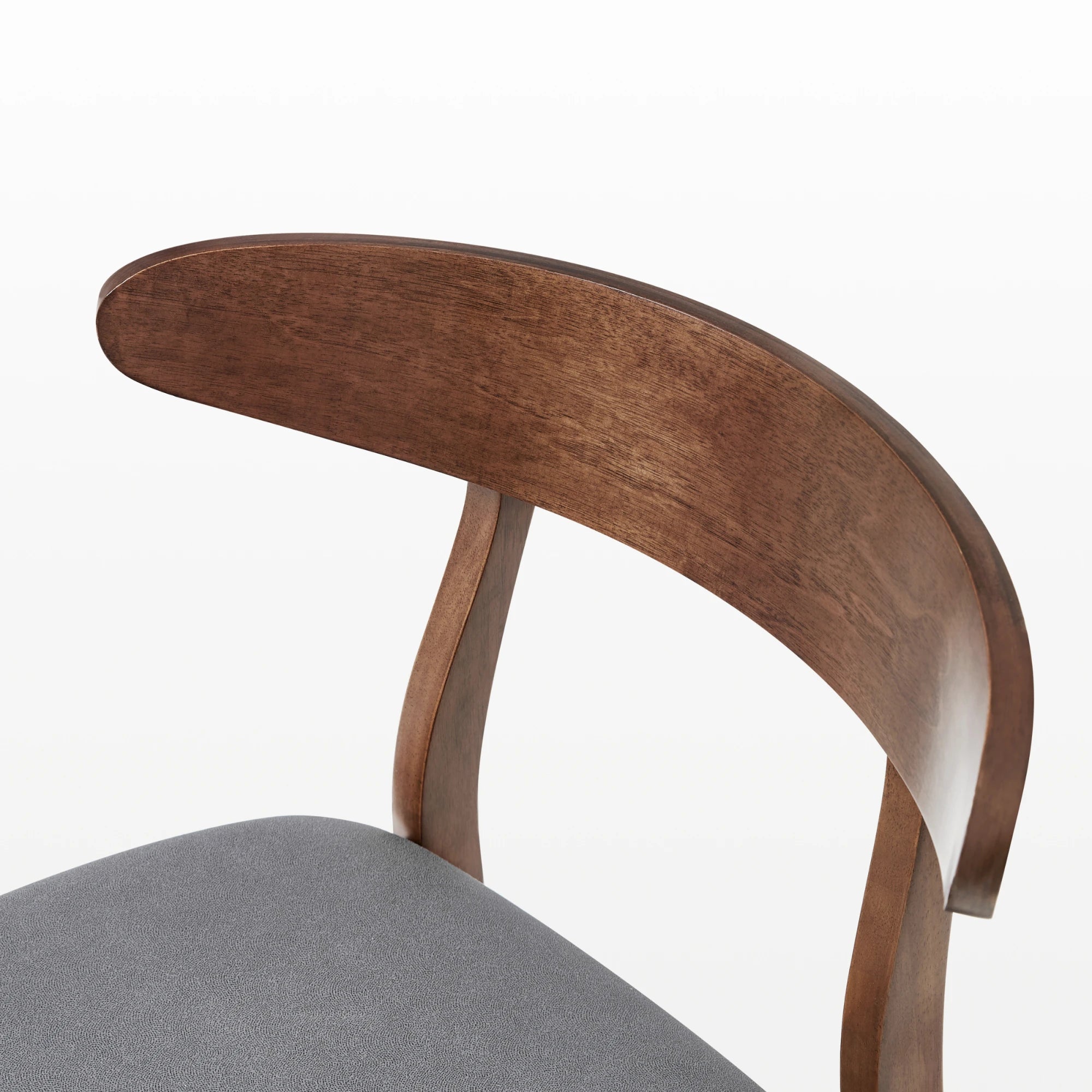 Linspire Elmer Dining Chair with Leathaire Seat, Set of 2, Dark Wood