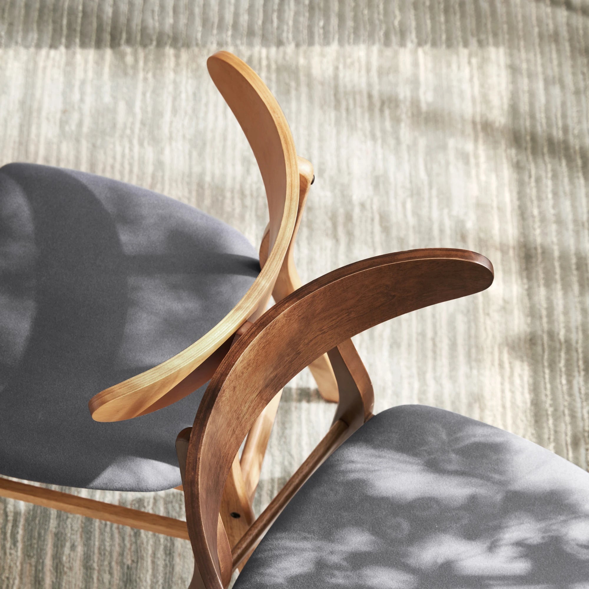 Linspire Elmer Dining Chair with Leathaire Seat, Set of 2, Dark Wood