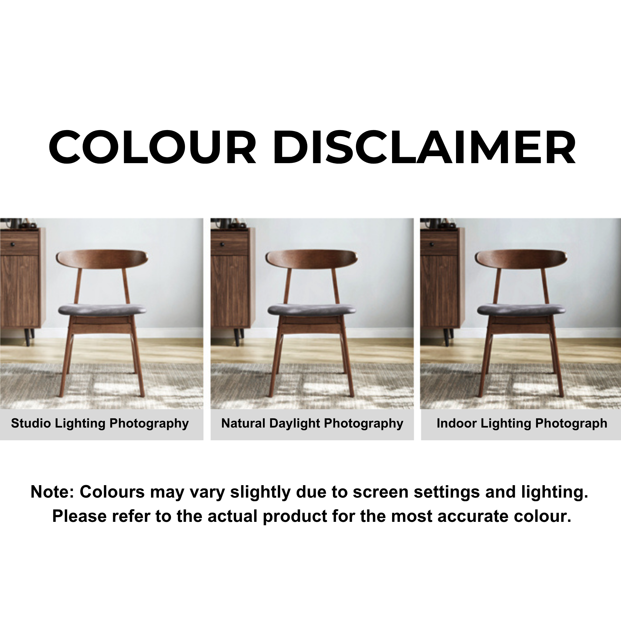 Linspire Elmer Dining Chair with Leathaire Seat, Set of 2, Dark Wood