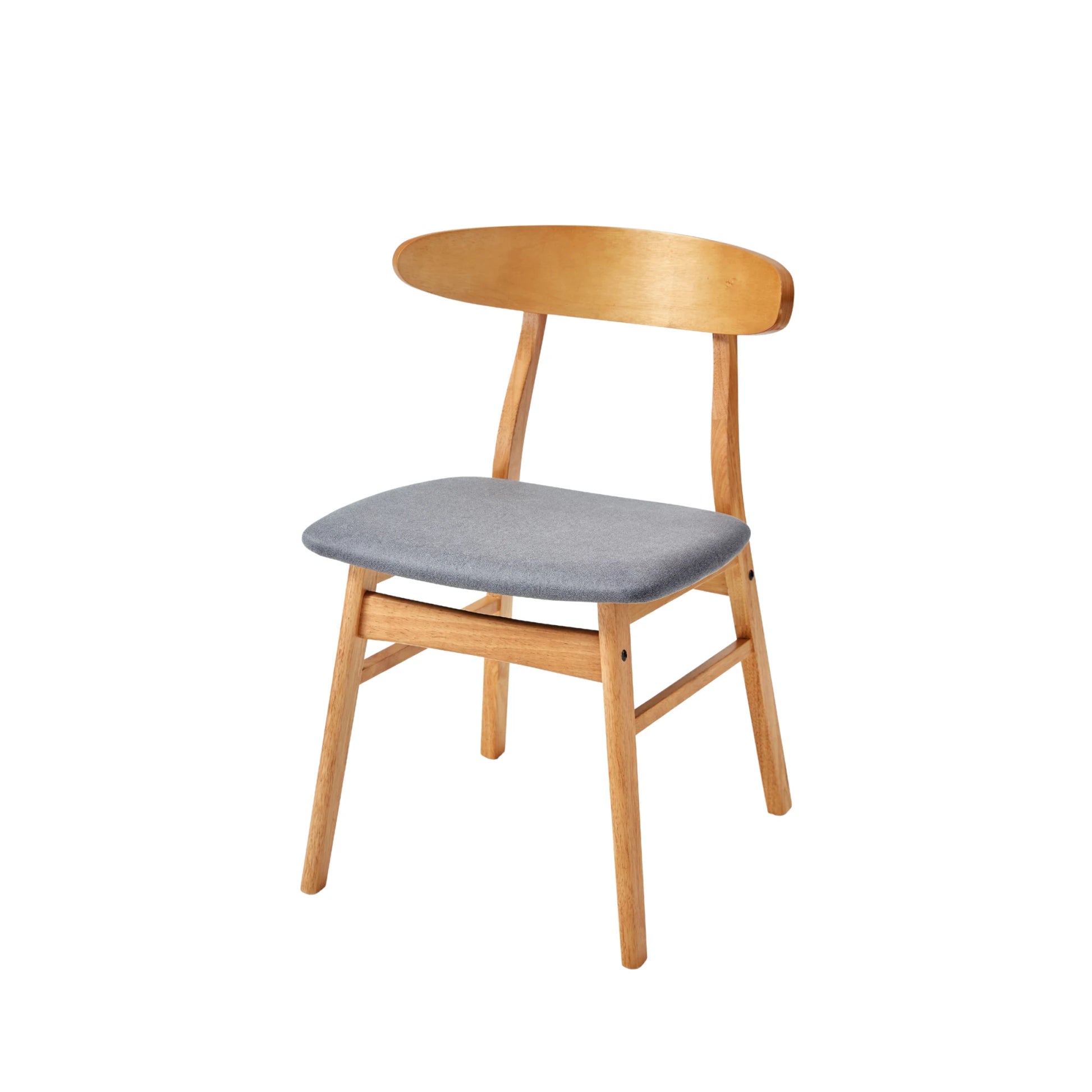 Linspire Elmer Dining Chair with Leathaire Seat, Set of 2, Natural Wood