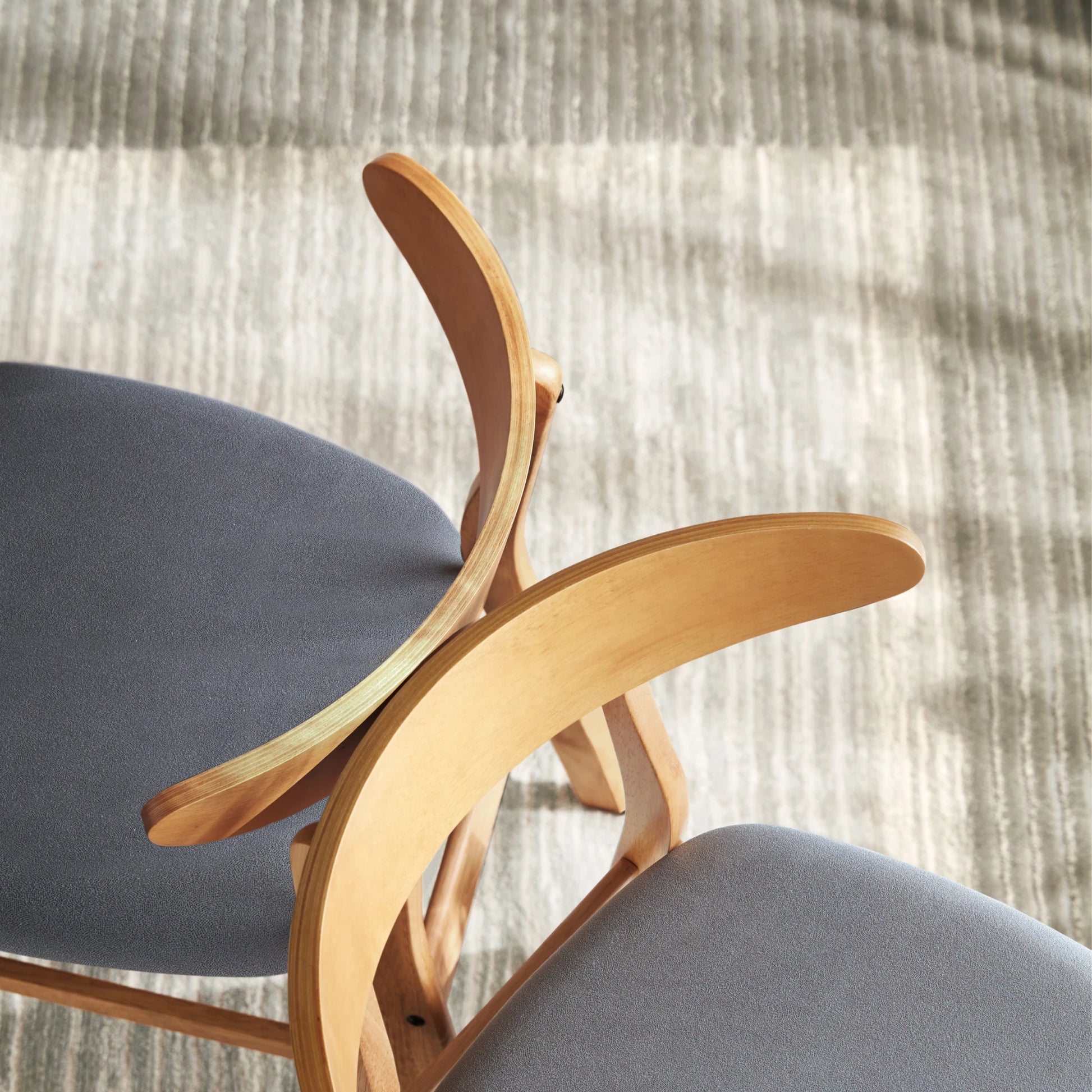Linspire Elmer Dining Chair with Leathaire Seat, Set of 2, Natural Wood