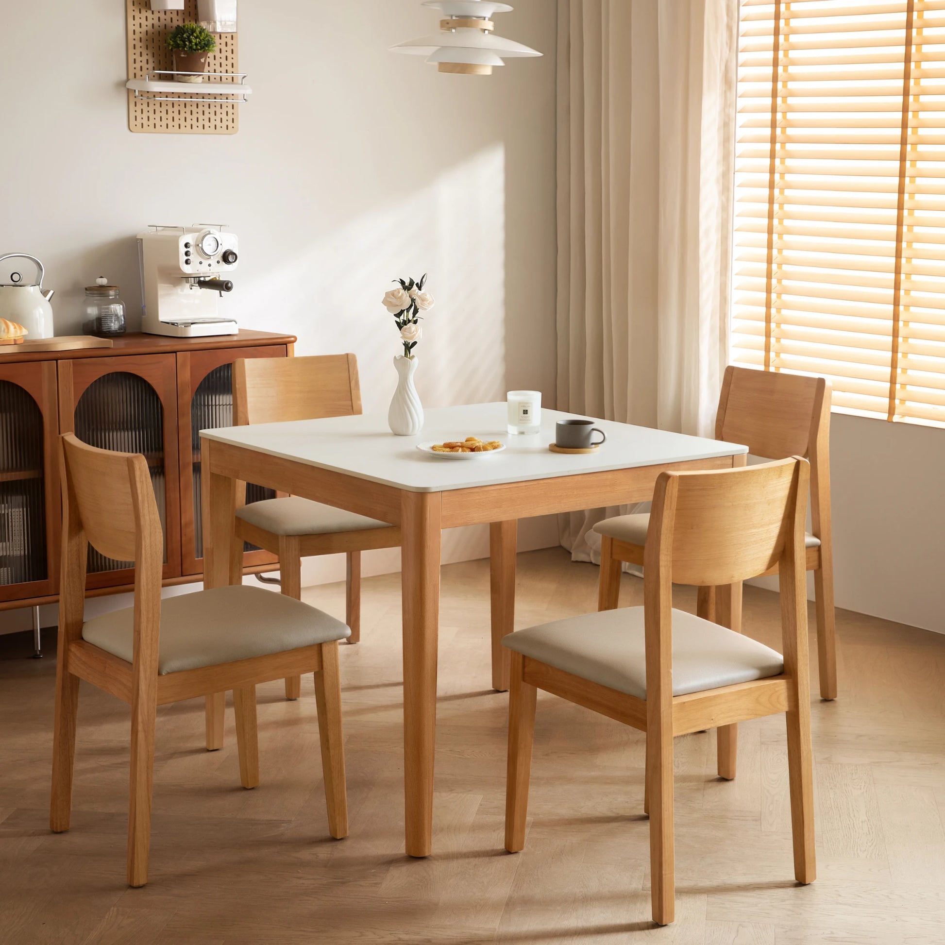Linspire Elmer Square Dining Table with Sintered Stone Top