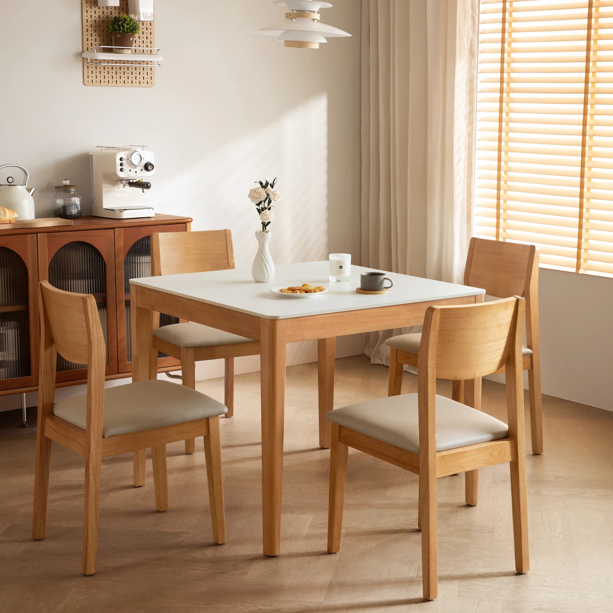 Linspire Elmer Square Dining Table with Sintered Stone Top