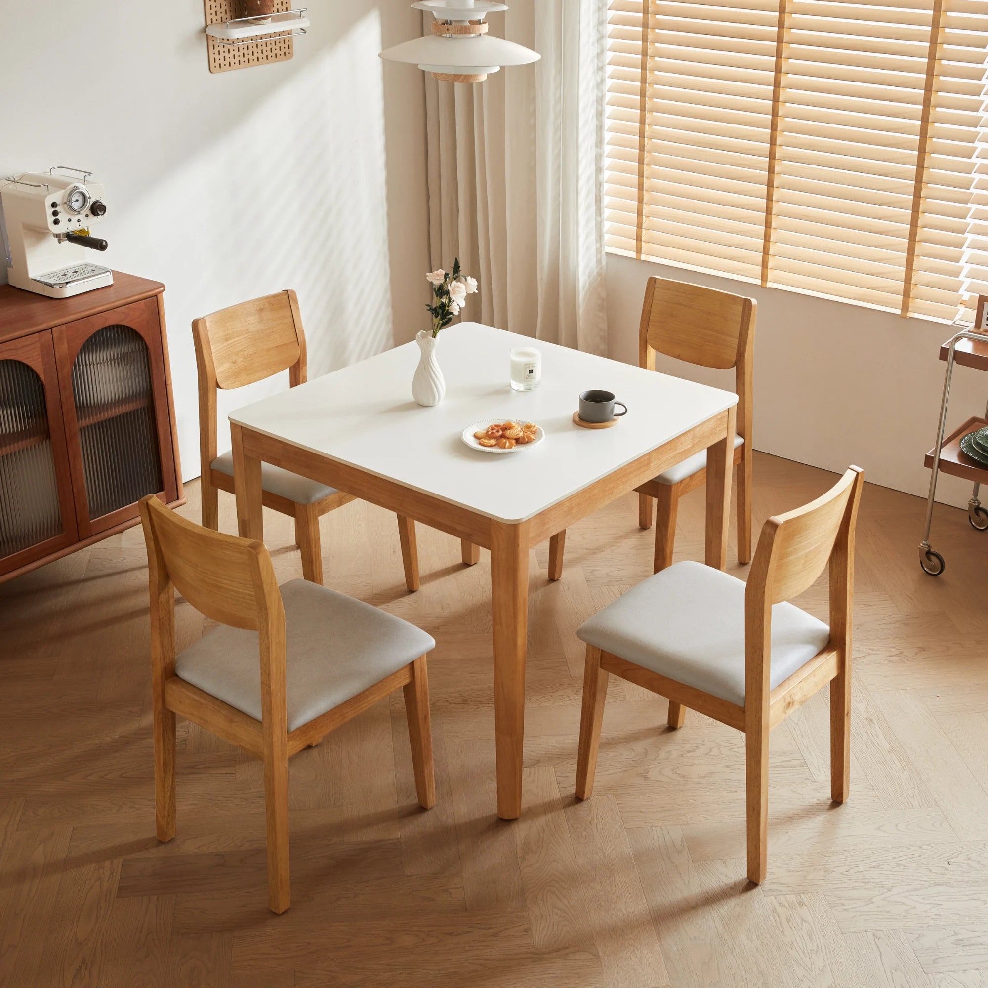 Linspire Elmer Square Dining Table with Sintered Stone Top