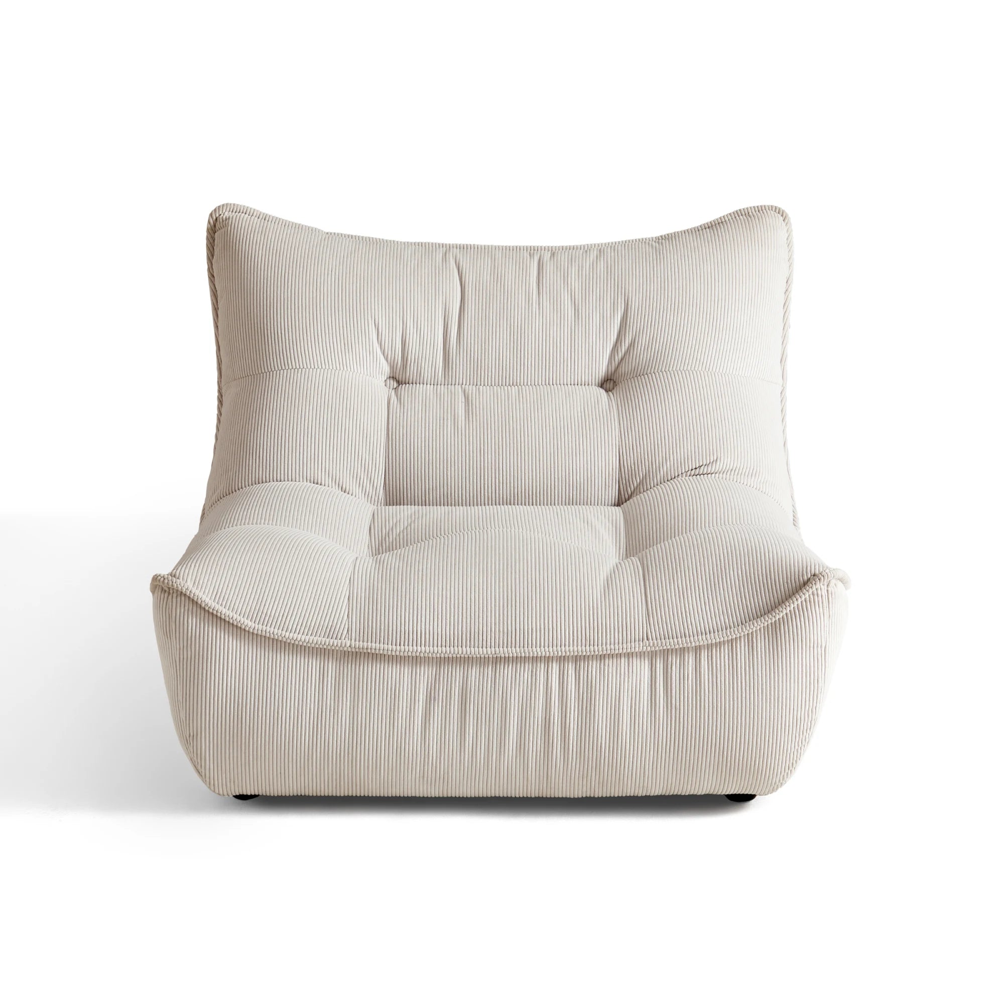 Linspire Eloni Corduroy Lounge Chair, White