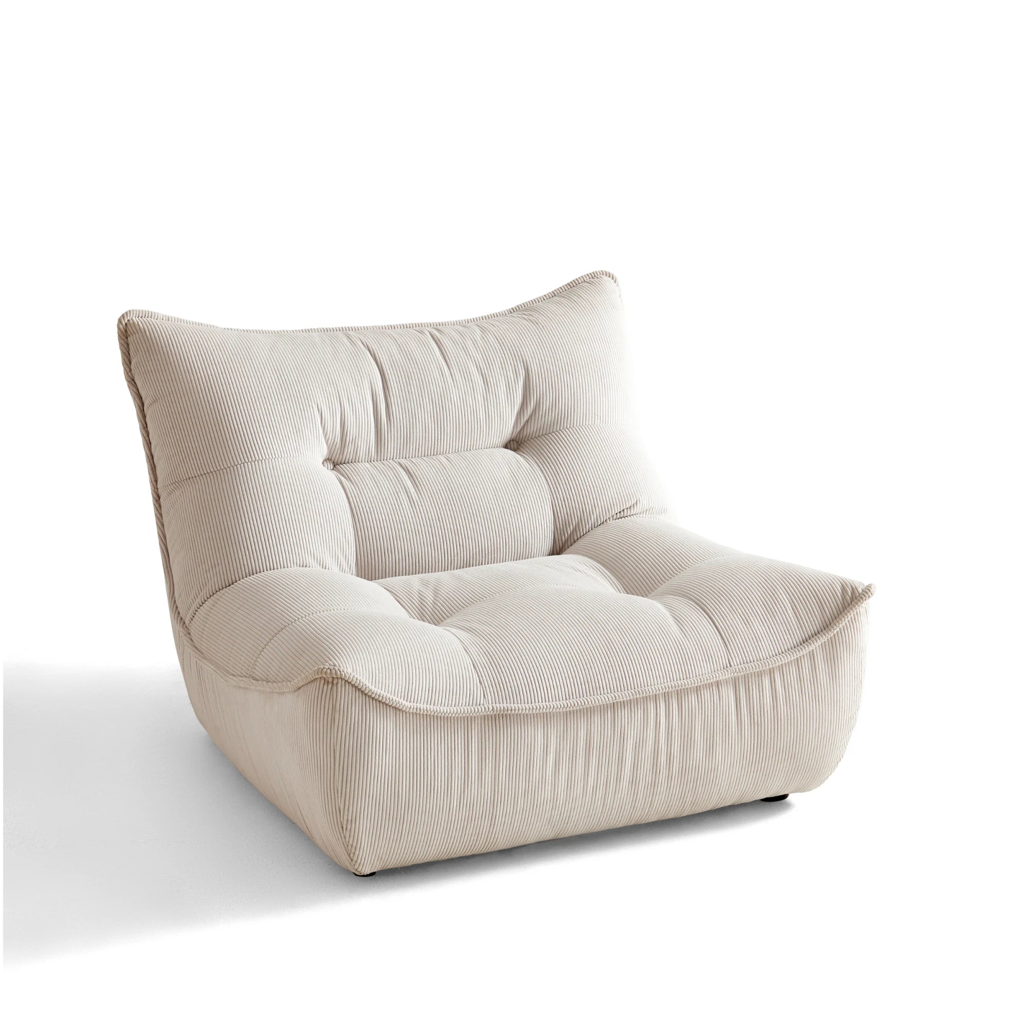 Linspire Eloni Corduroy Lounge Chair, White