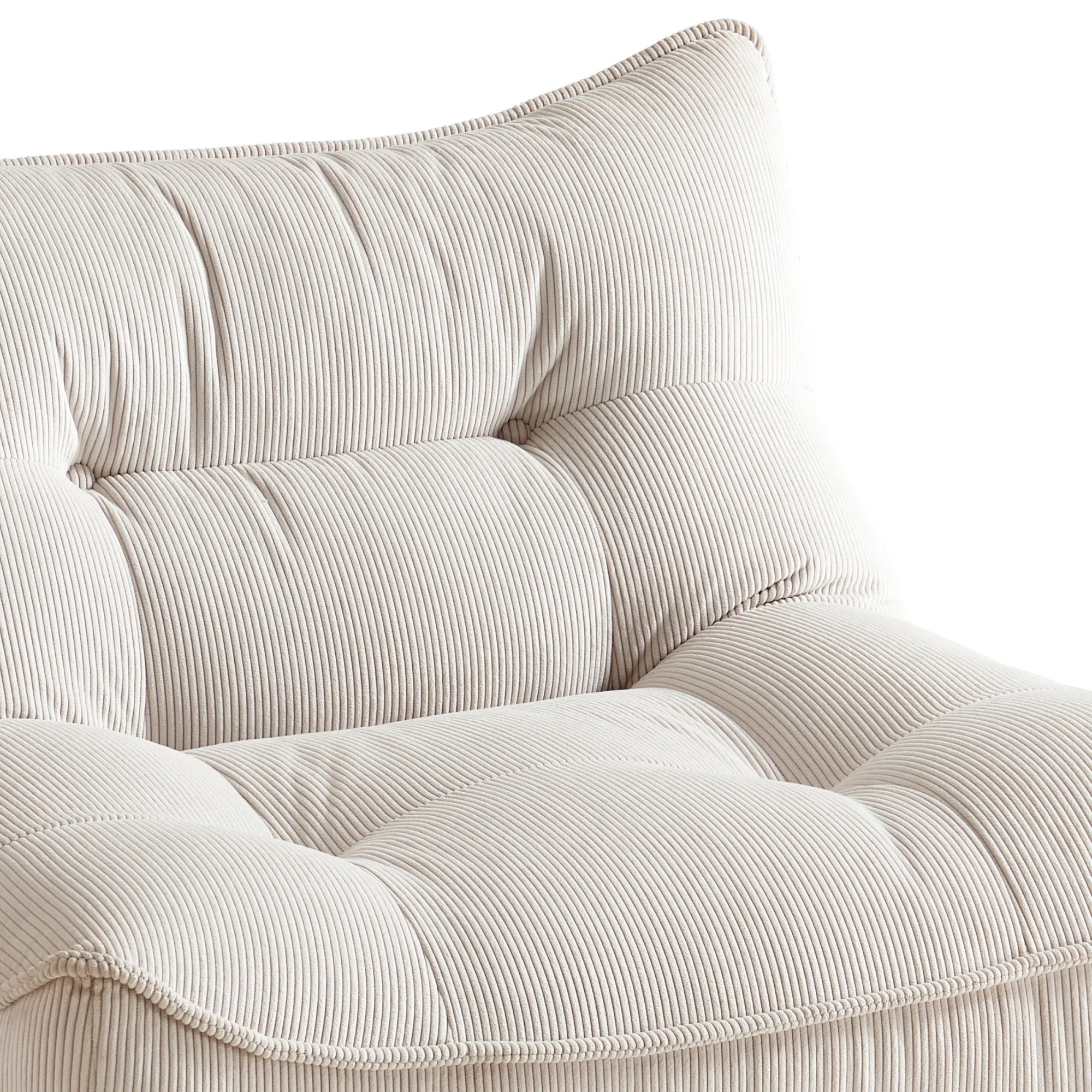 Linspire Eloni Corduroy Lounge Chair, White
