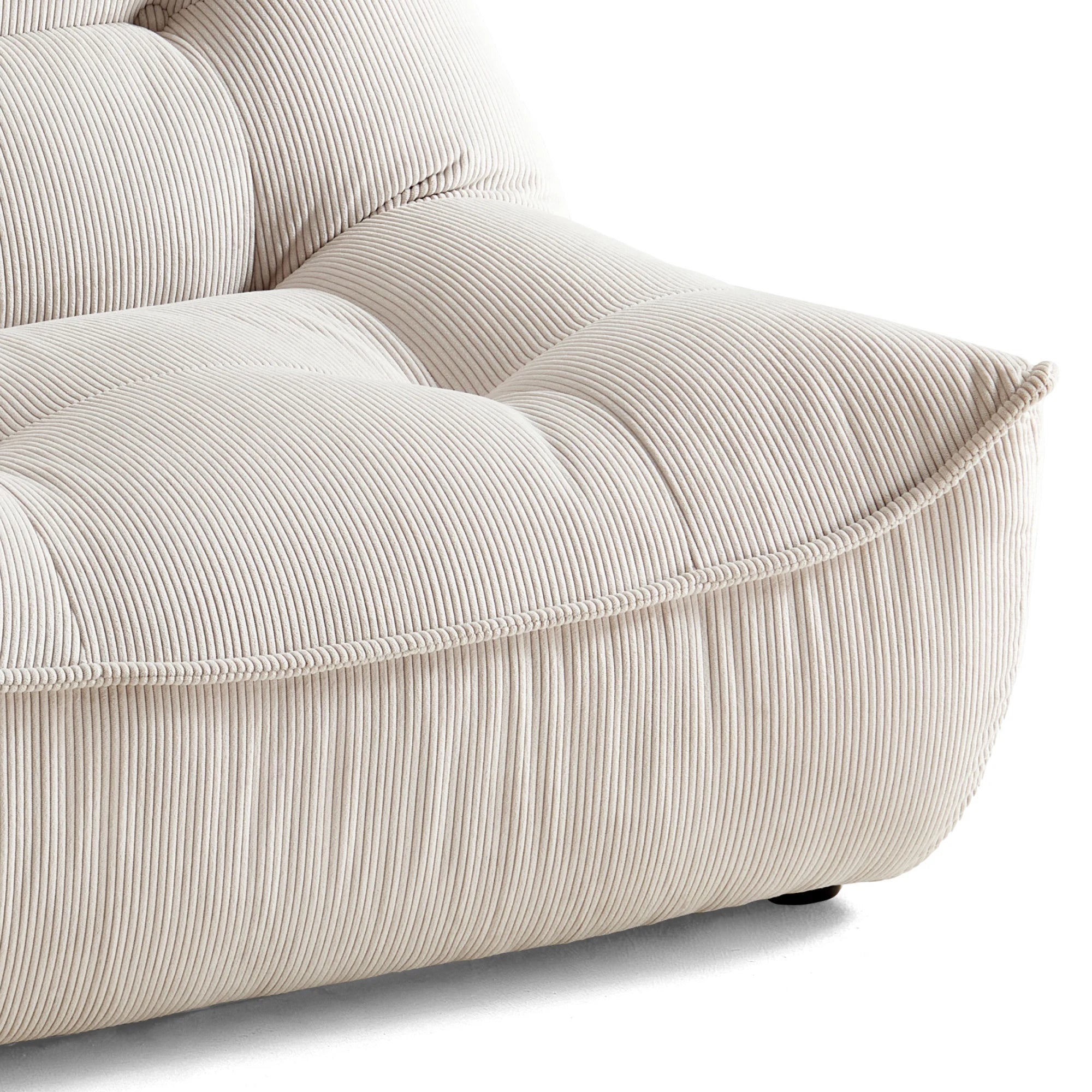 Linspire Eloni Corduroy Lounge Chair, White