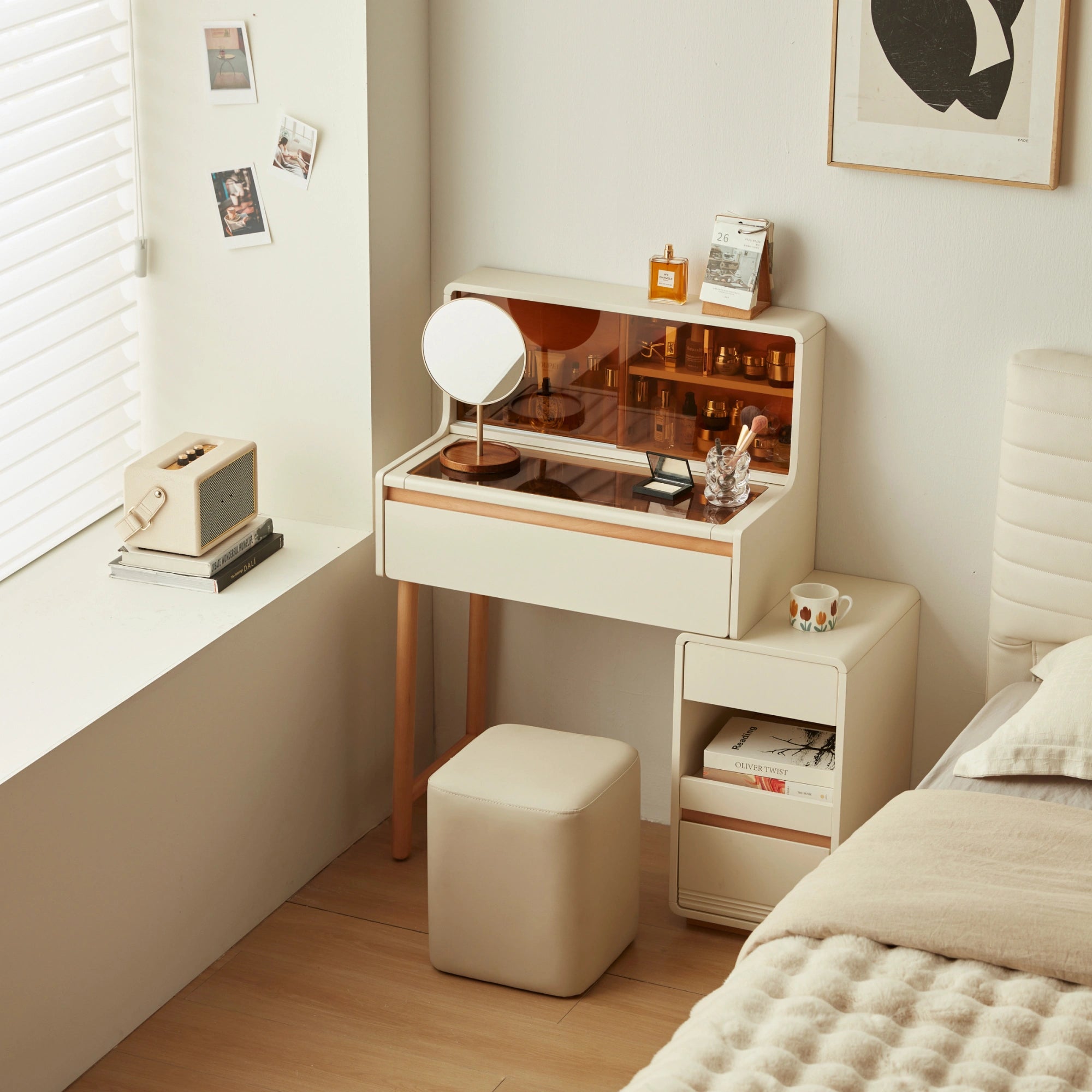 Linspire Evoke Extendable Dressing Table with Pull-Out Desktop