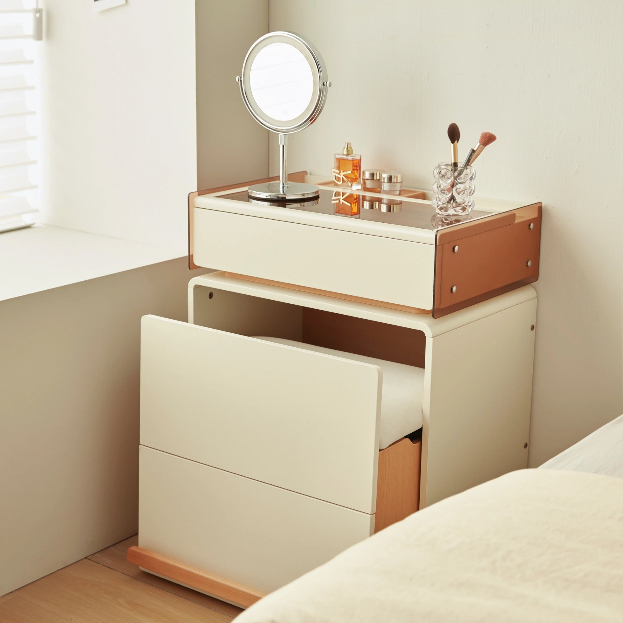 Linspire Evoke Dressing Table with Storage Stool