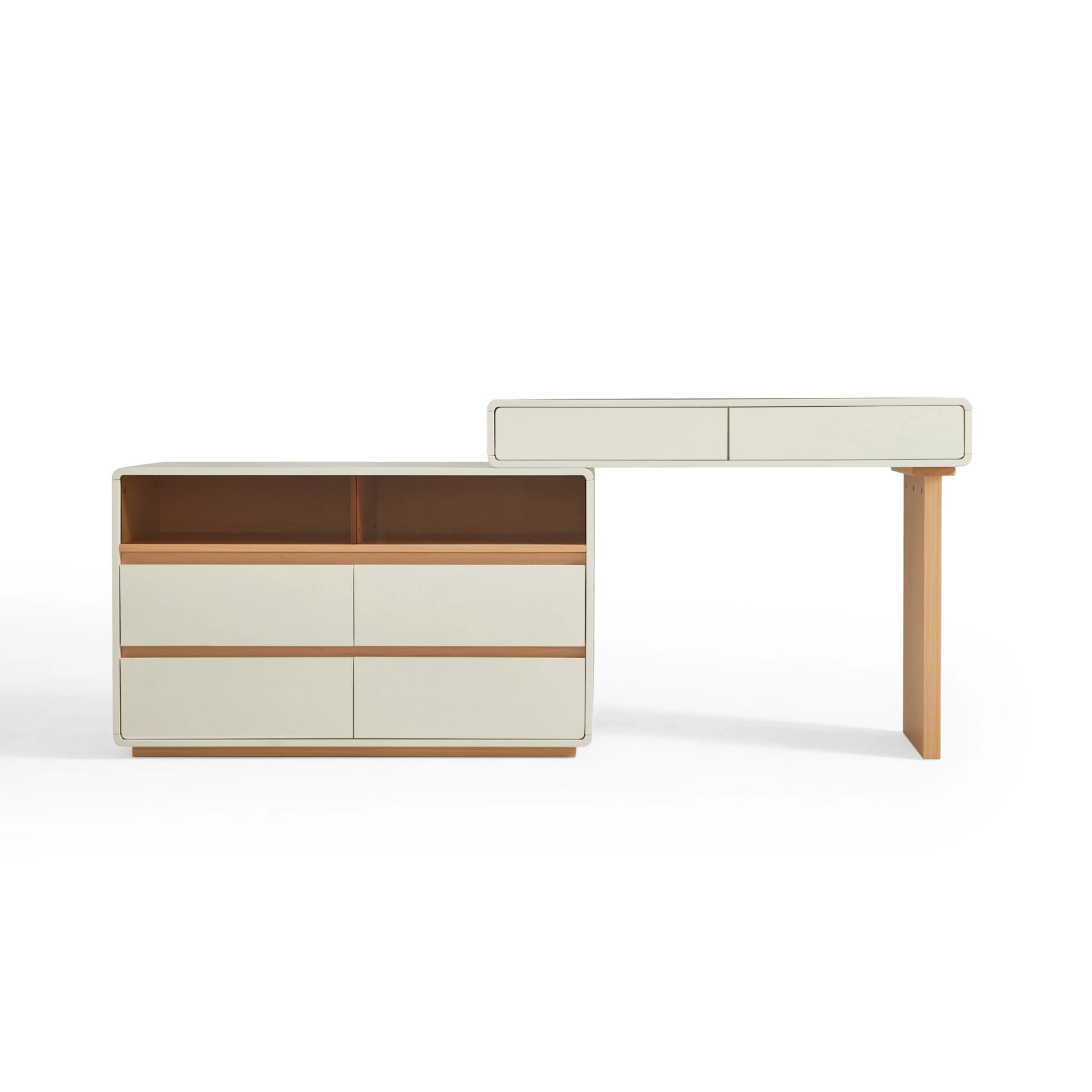 Linspire Evoke Extendable Dressing Table with 4 Drawers Cabinet
