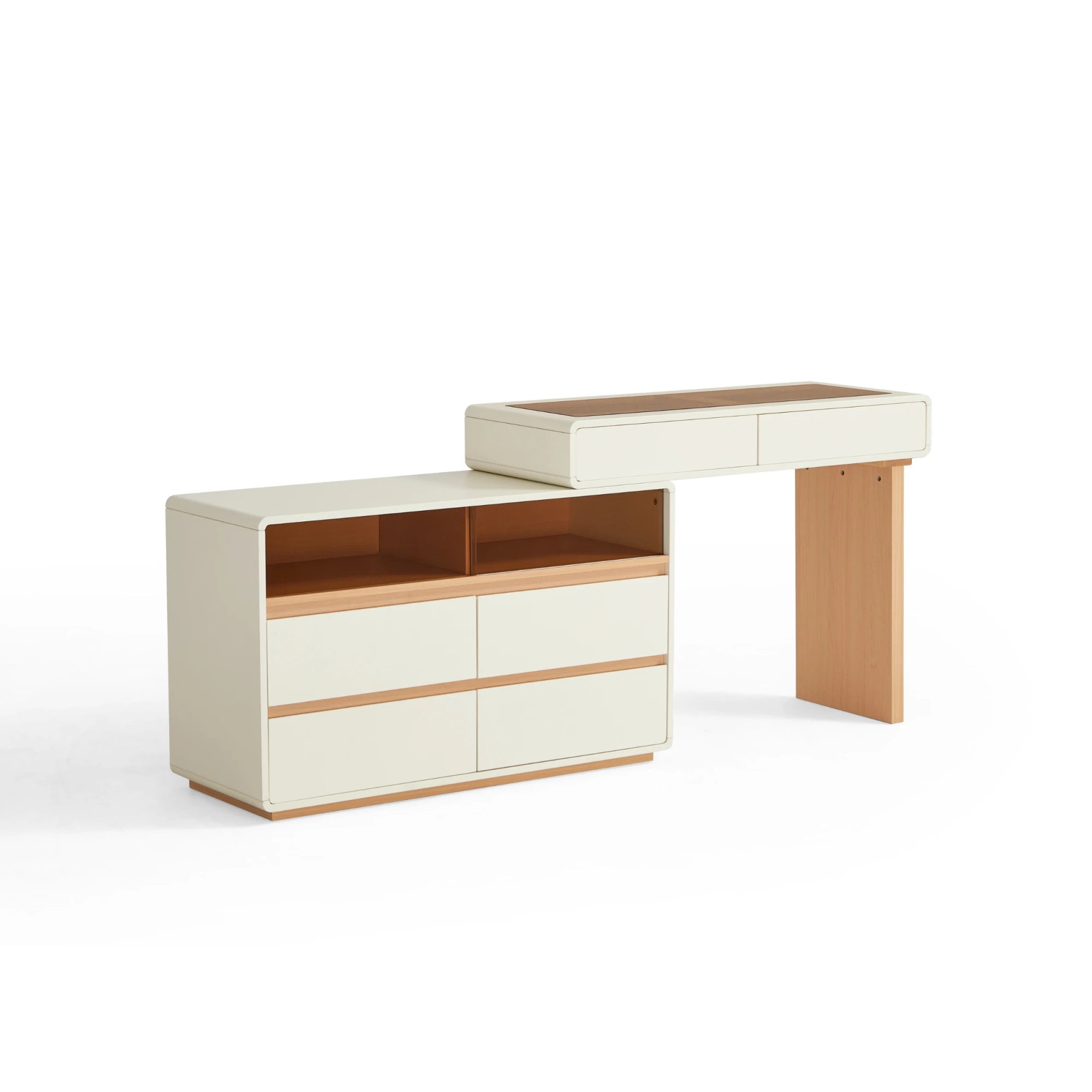 Linspire Evoke Extendable Dressing Table with 4 Drawers Cabinet