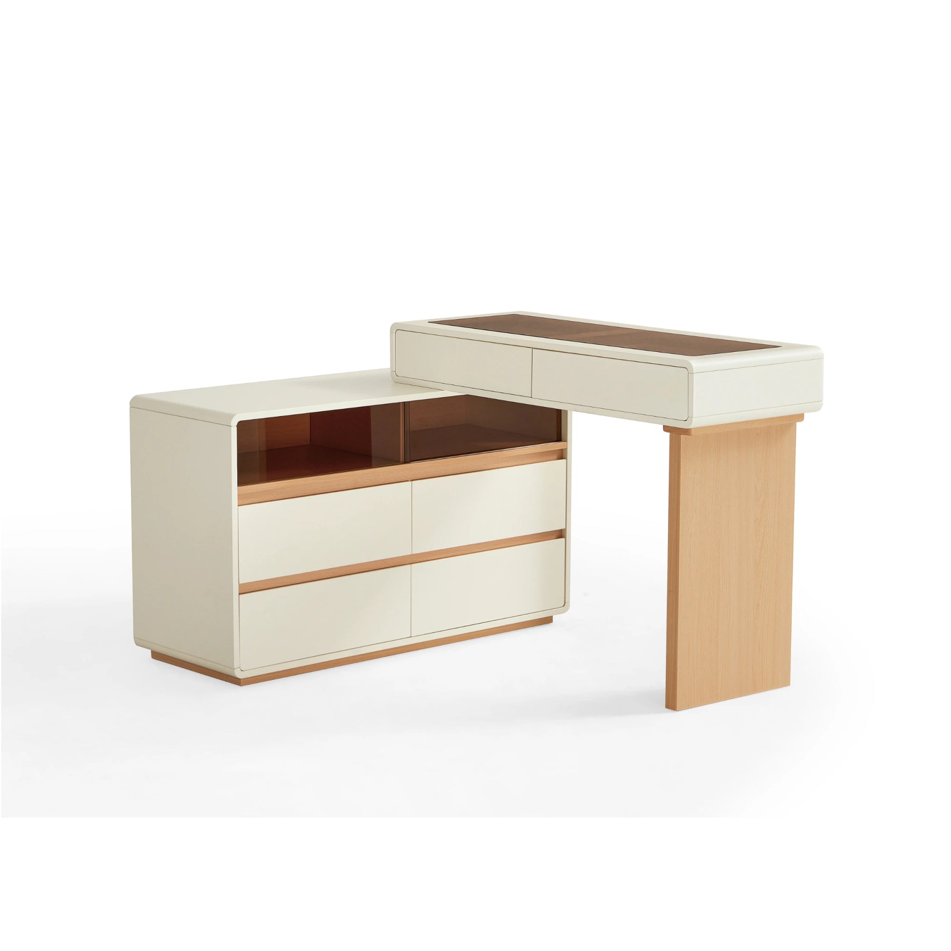 Linspire Evoke Extendable Dressing Table with 4 Drawers Cabinet