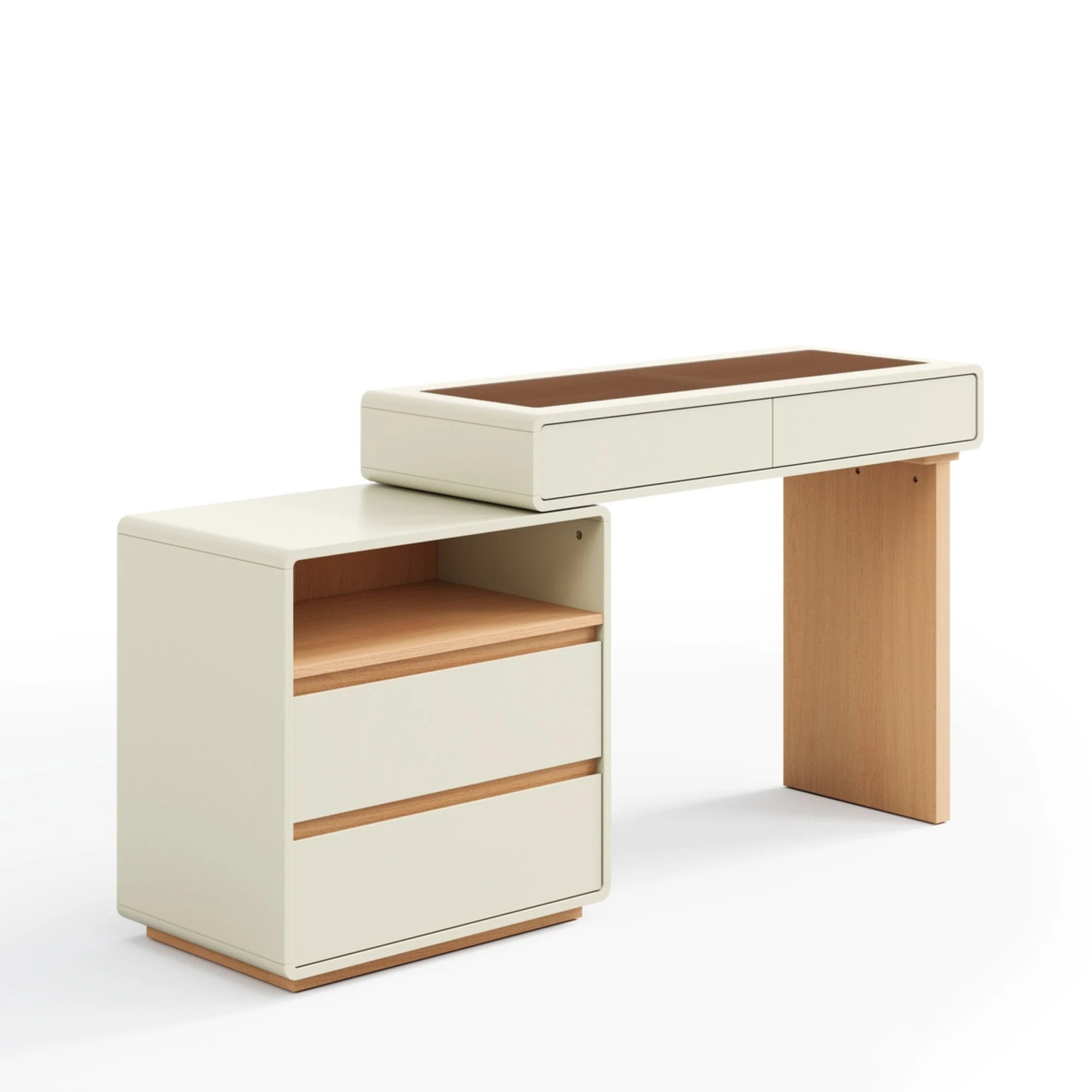 Linspire Evoke Extendable Dressing Table with 2 Drawers Cabinet