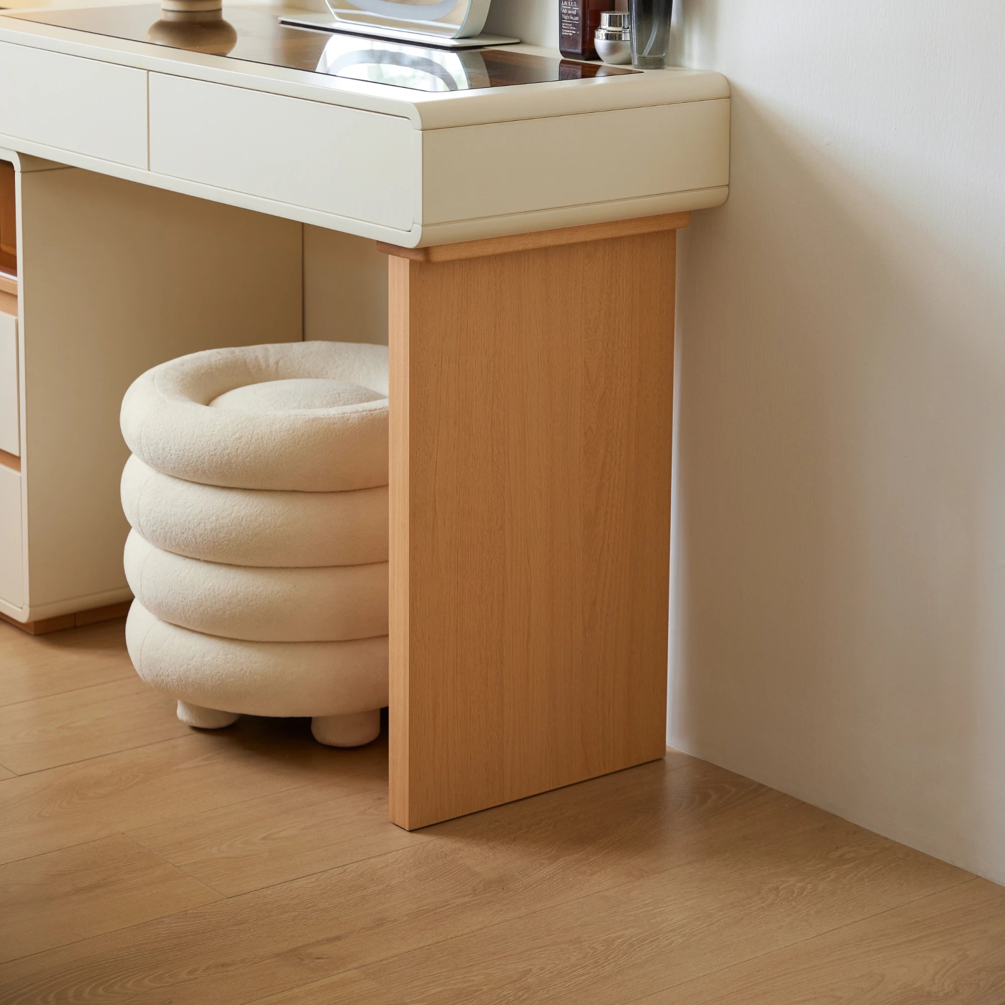 Linspire Evoke Extendable Dressing Table with 2 Drawers Cabinet