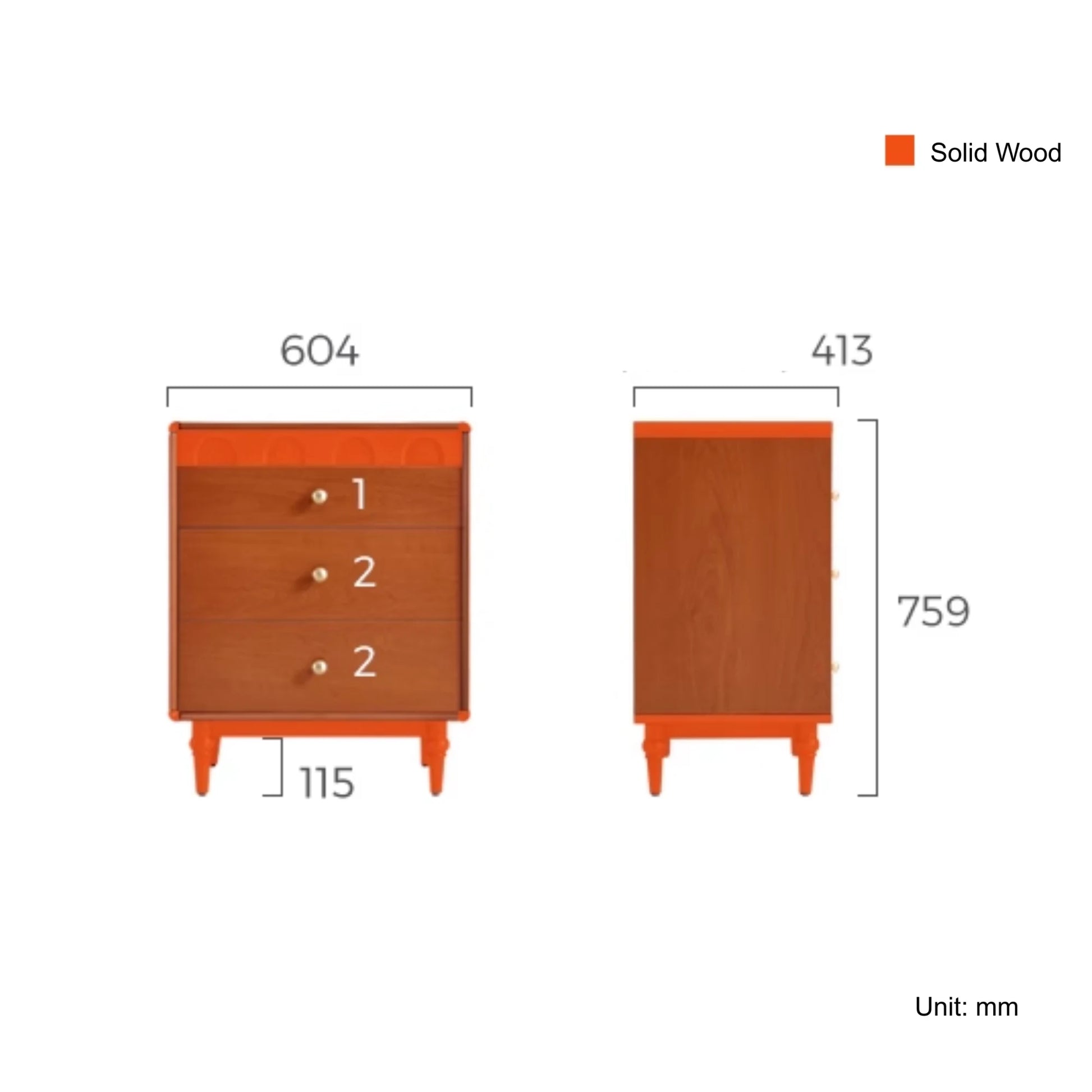 Linspire Gaenor Chest of 3 Drawers