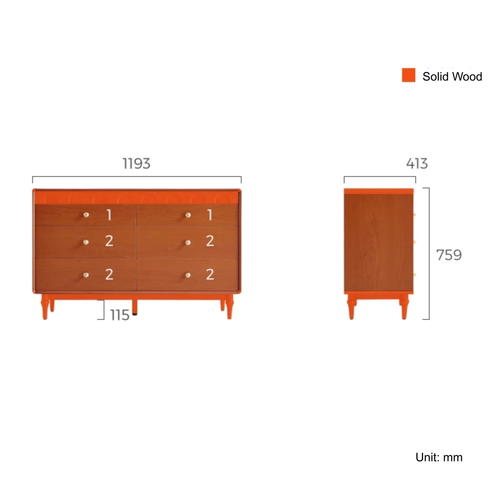 Linspire Gaenor Chest of 6 Drawers