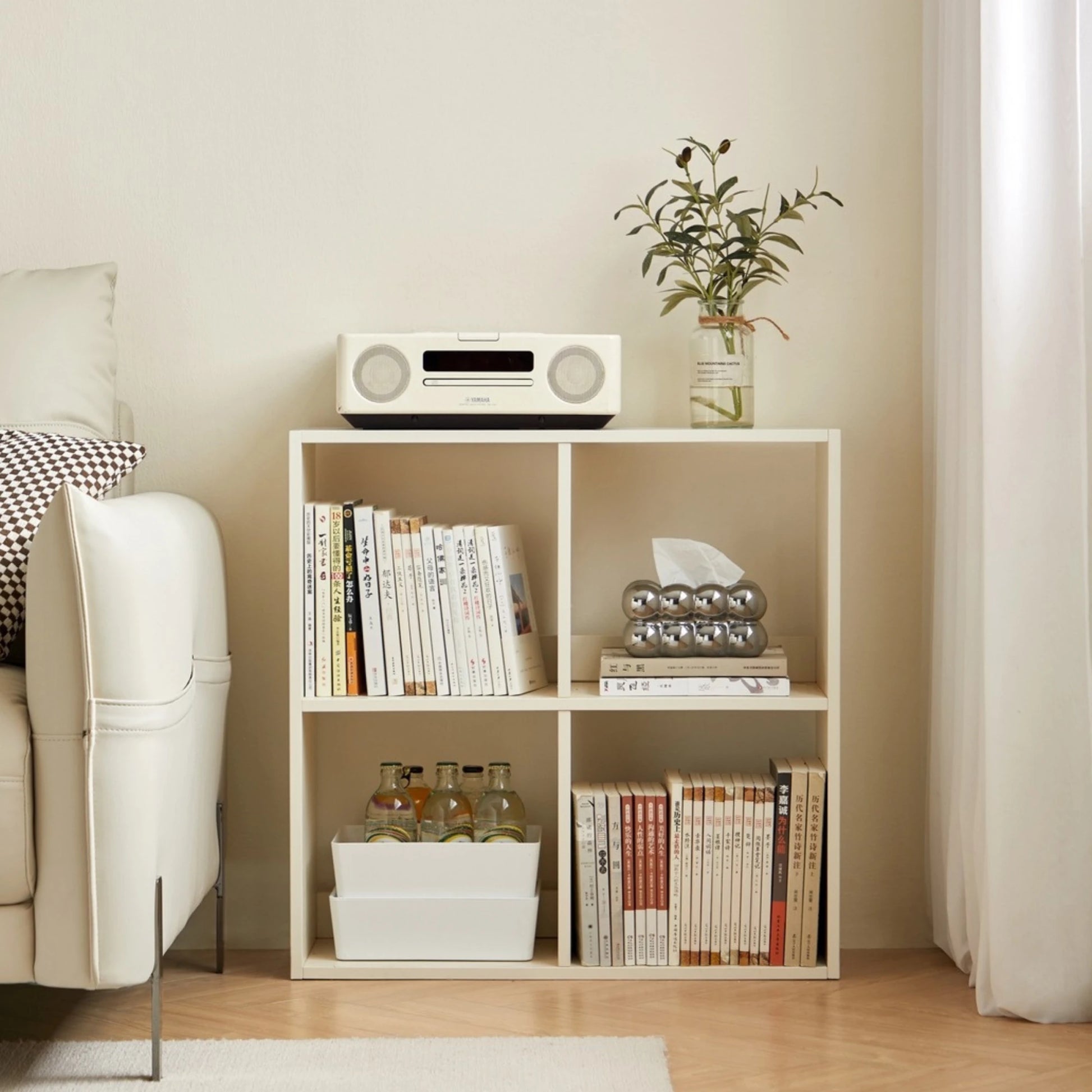 Linspire Geo 4-Cube Storage Unit, White