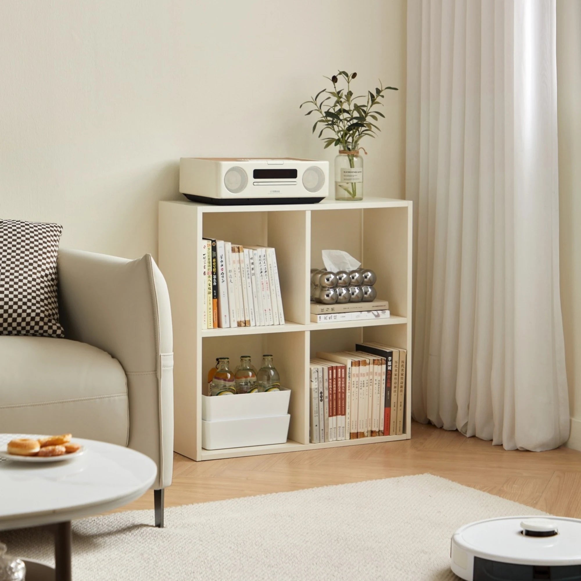 Linspire Geo 4-Cube Storage Unit, White