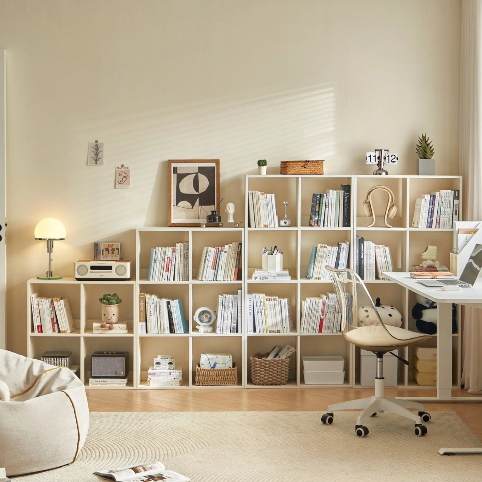 Linspire Geo 4-Cube Storage Unit, White