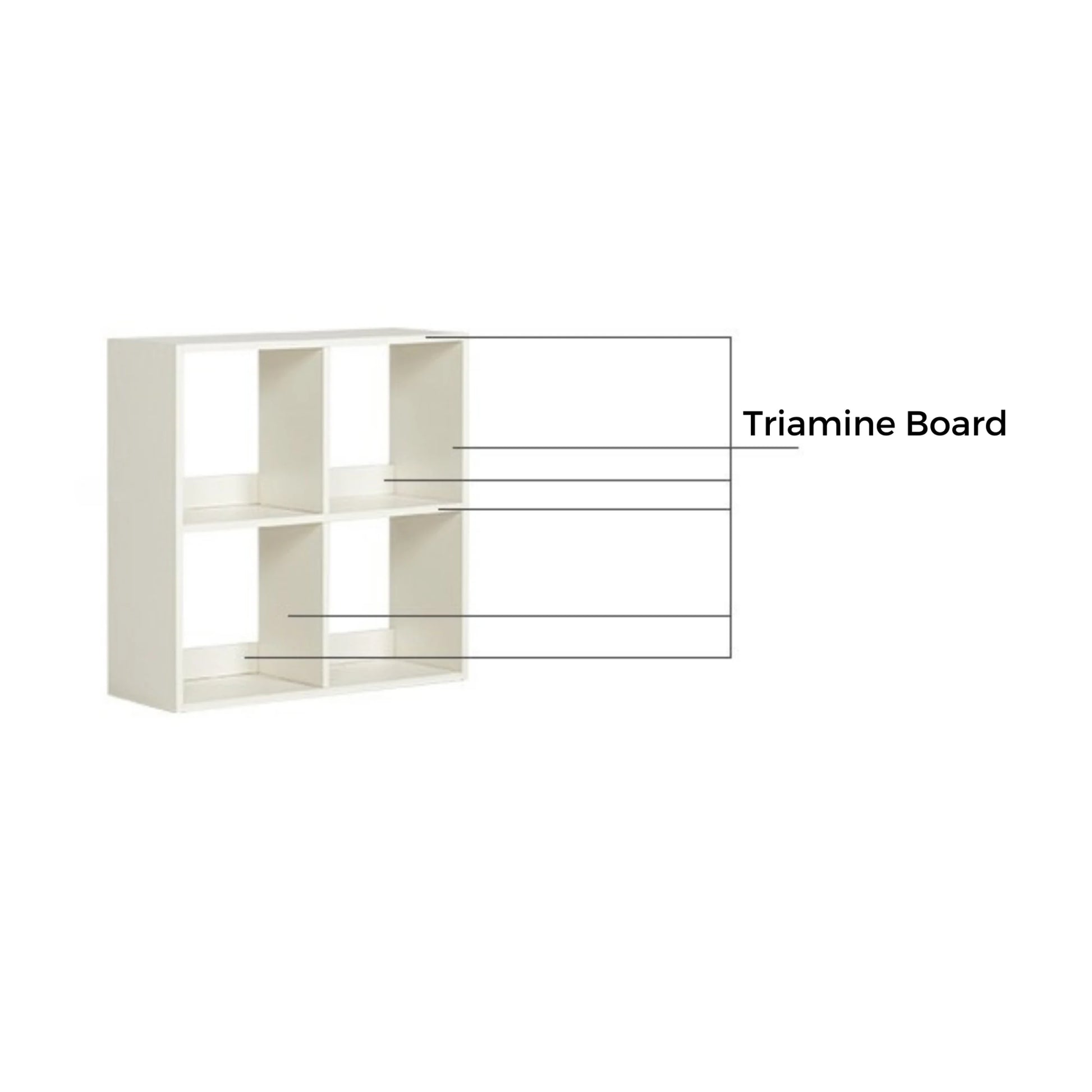 Linspire Geo 4-Cube Storage Unit, White