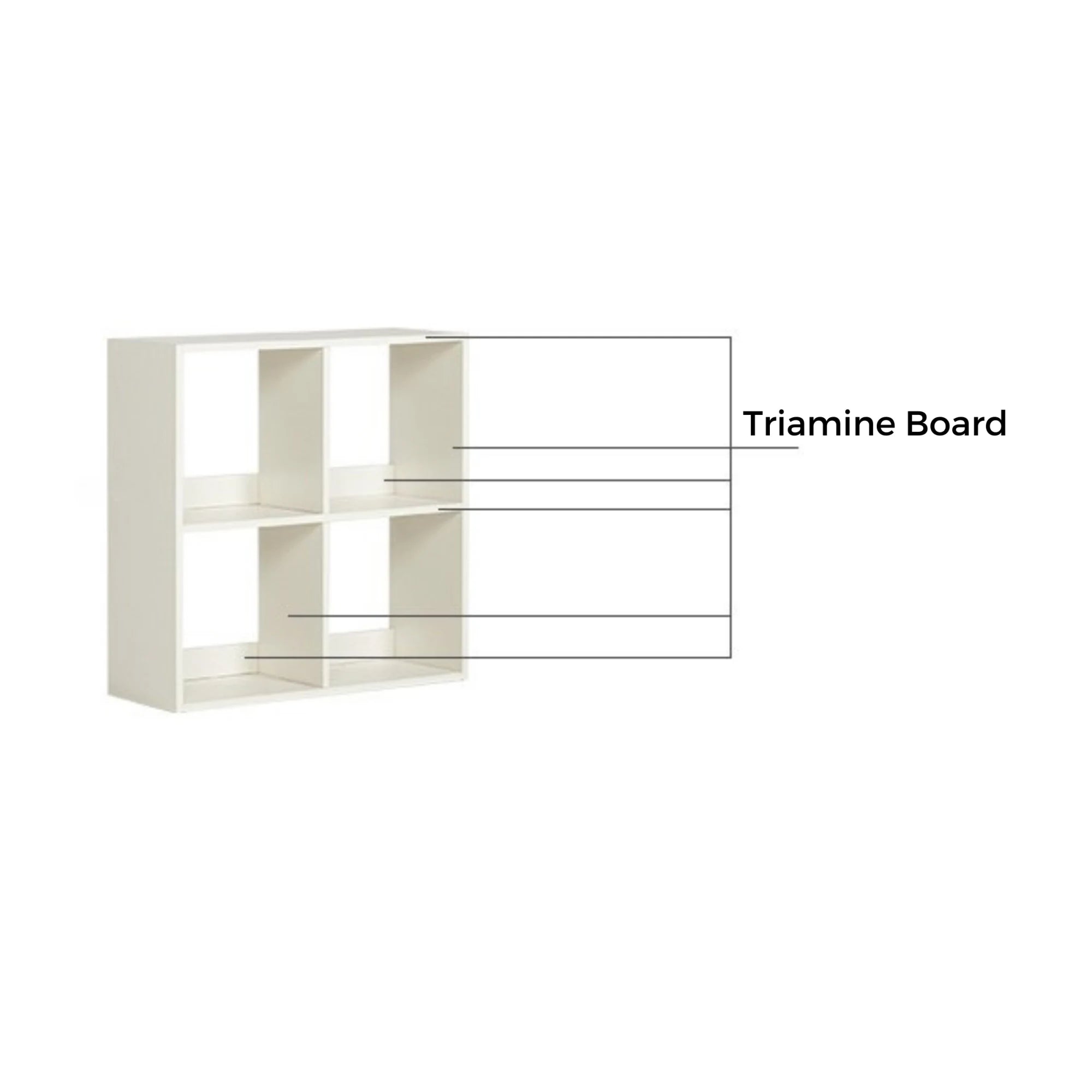 Linspire Geo 4-Cube Storage Unit, White
