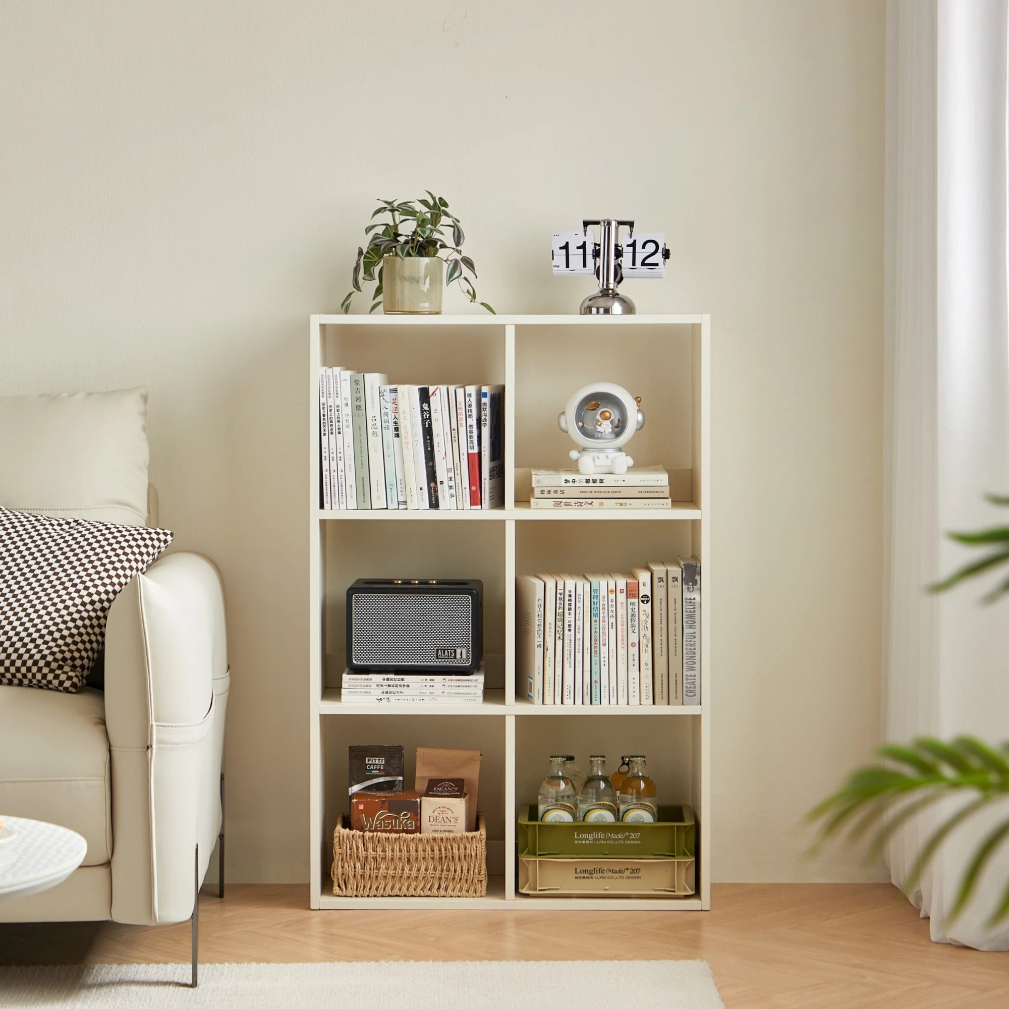Linspire Geo 6-Cube Storage Unit, White