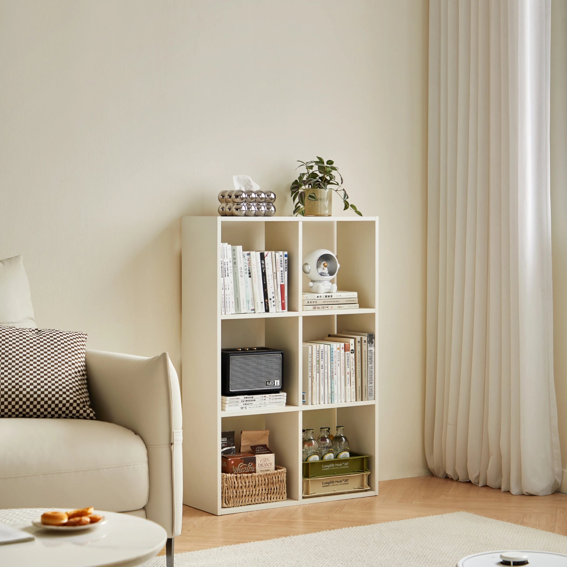 Linspire Geo 6-Cube Storage Unit, White