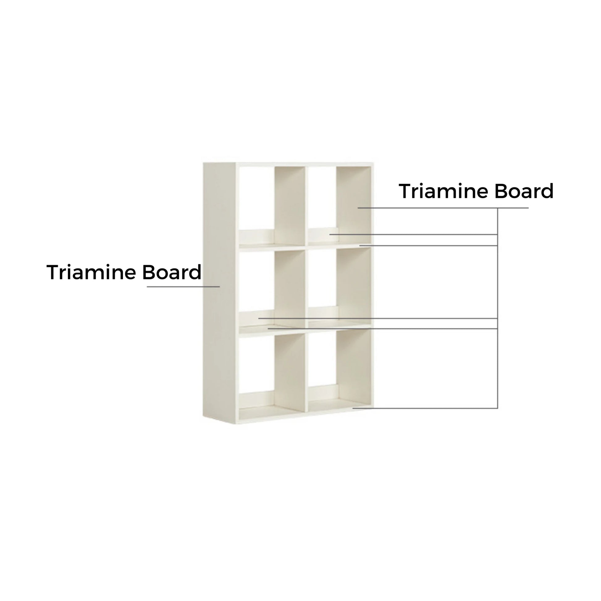 Linspire Geo 6-Cube Storage Unit, White