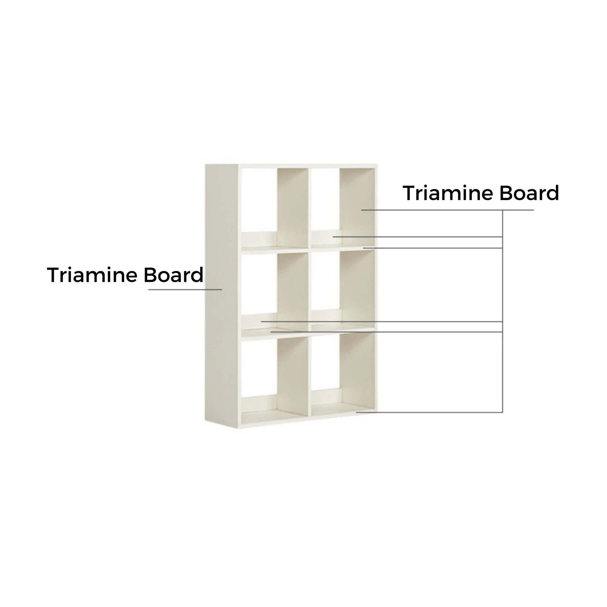 Linspire Geo 6-Cube Storage Unit, White