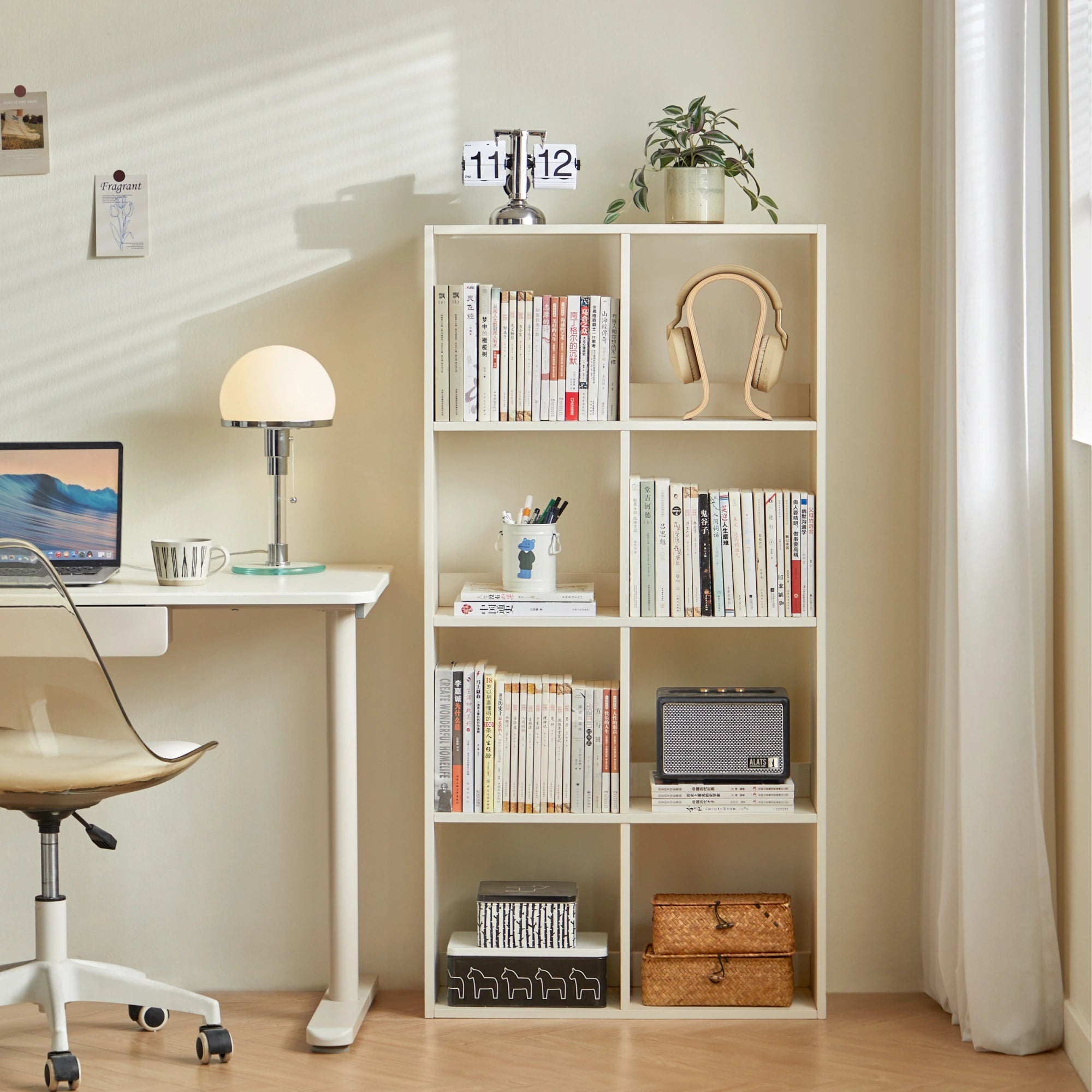 Linspire Geo 8-Cube Storage Unit, White