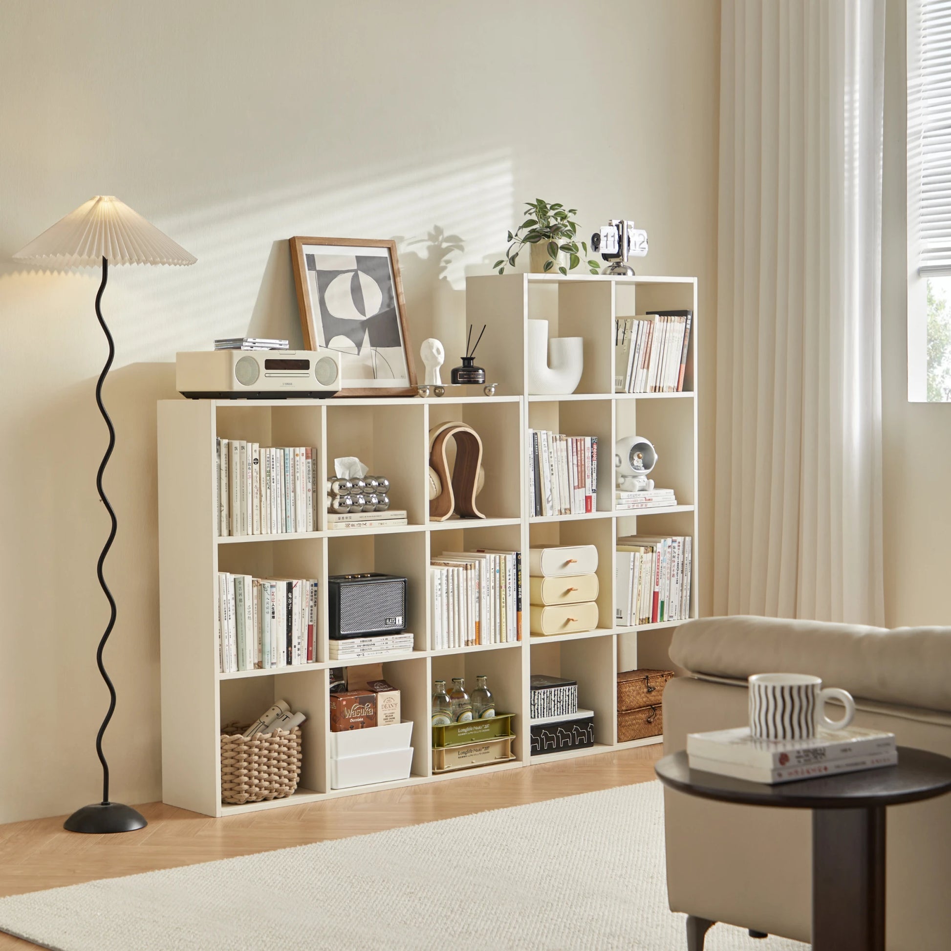 Linspire Geo 8-Cube Storage Unit, White