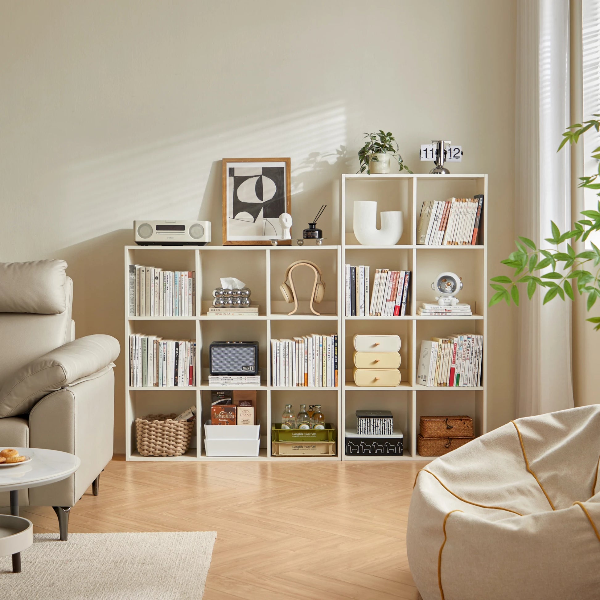Linspire Geo 8-Cube Storage Unit, White