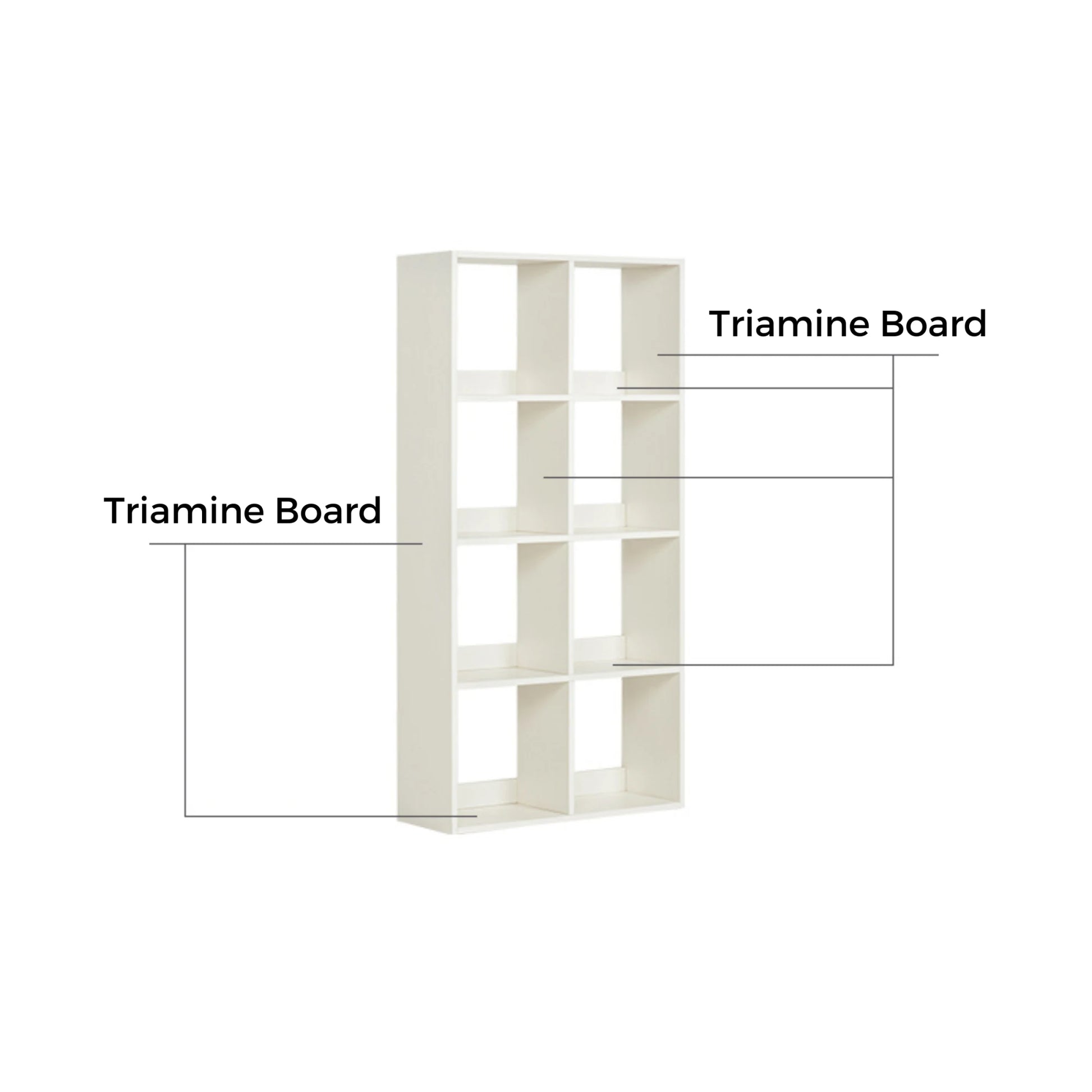 Linspire Geo 8-Cube Storage Unit, White