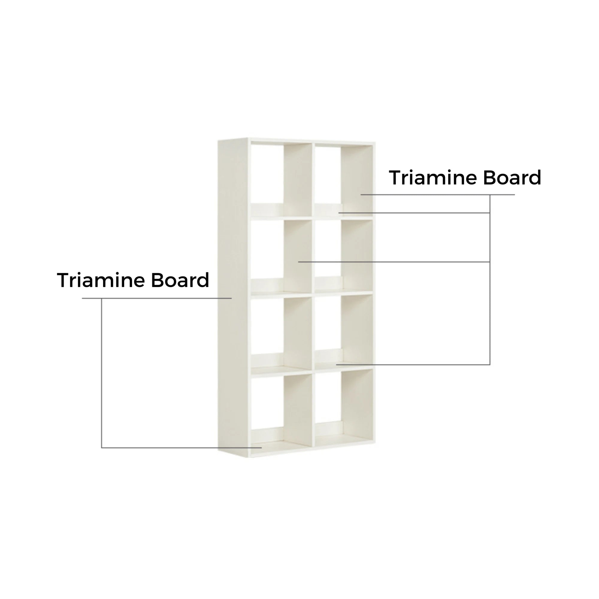 Linspire Geo 8-Cube Storage Unit, White