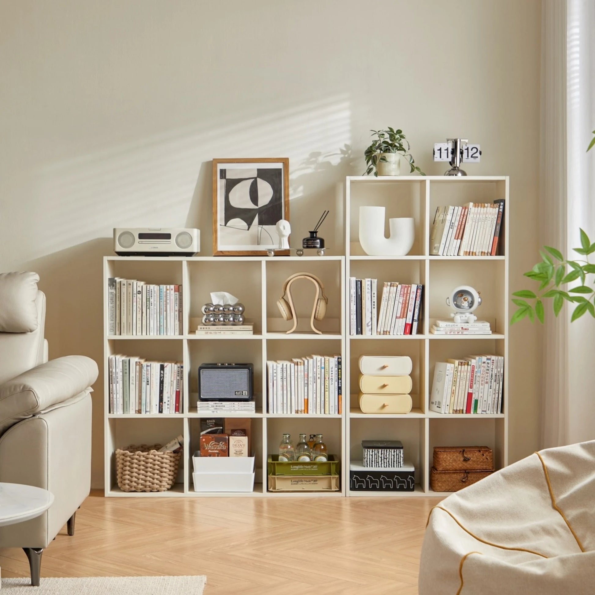 Linspire Geo 9-Cube Storage Unit, White