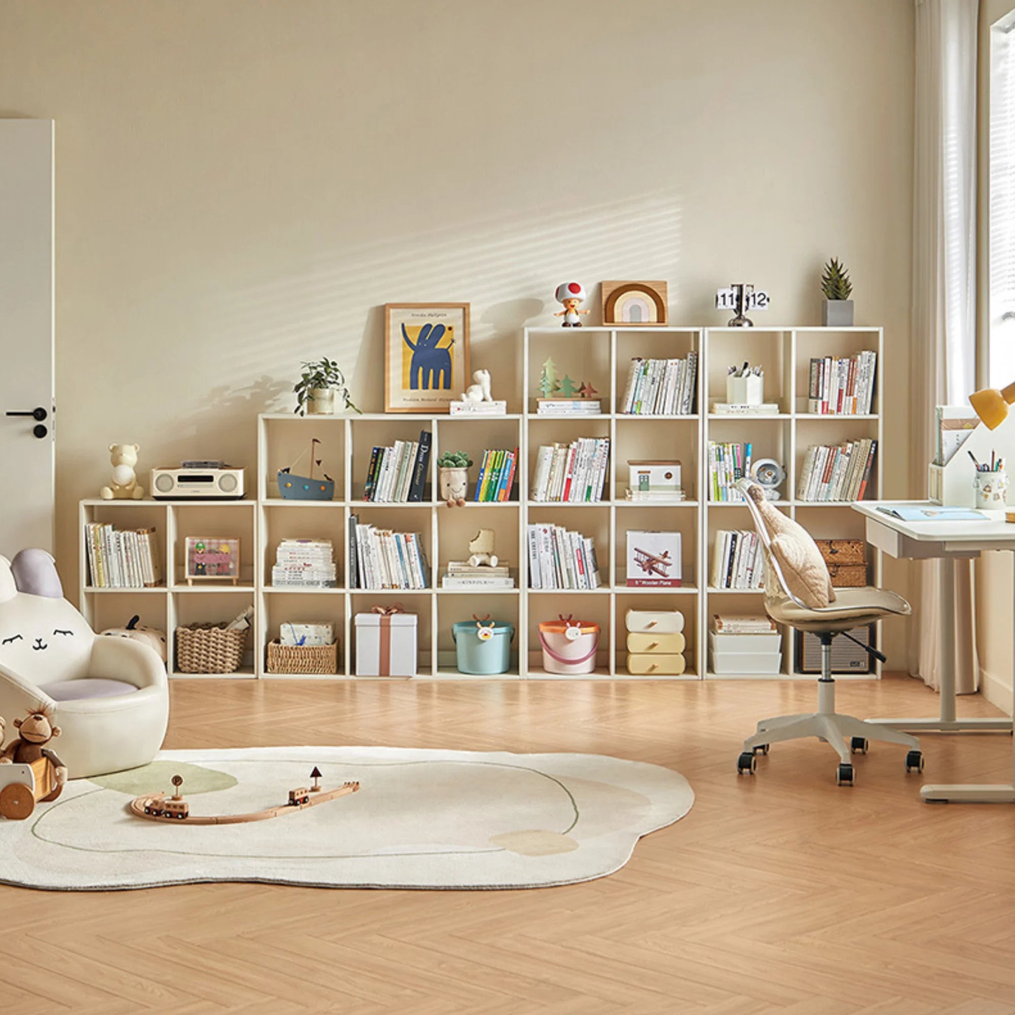 Linspire Geo 9-Cube Storage Unit, White