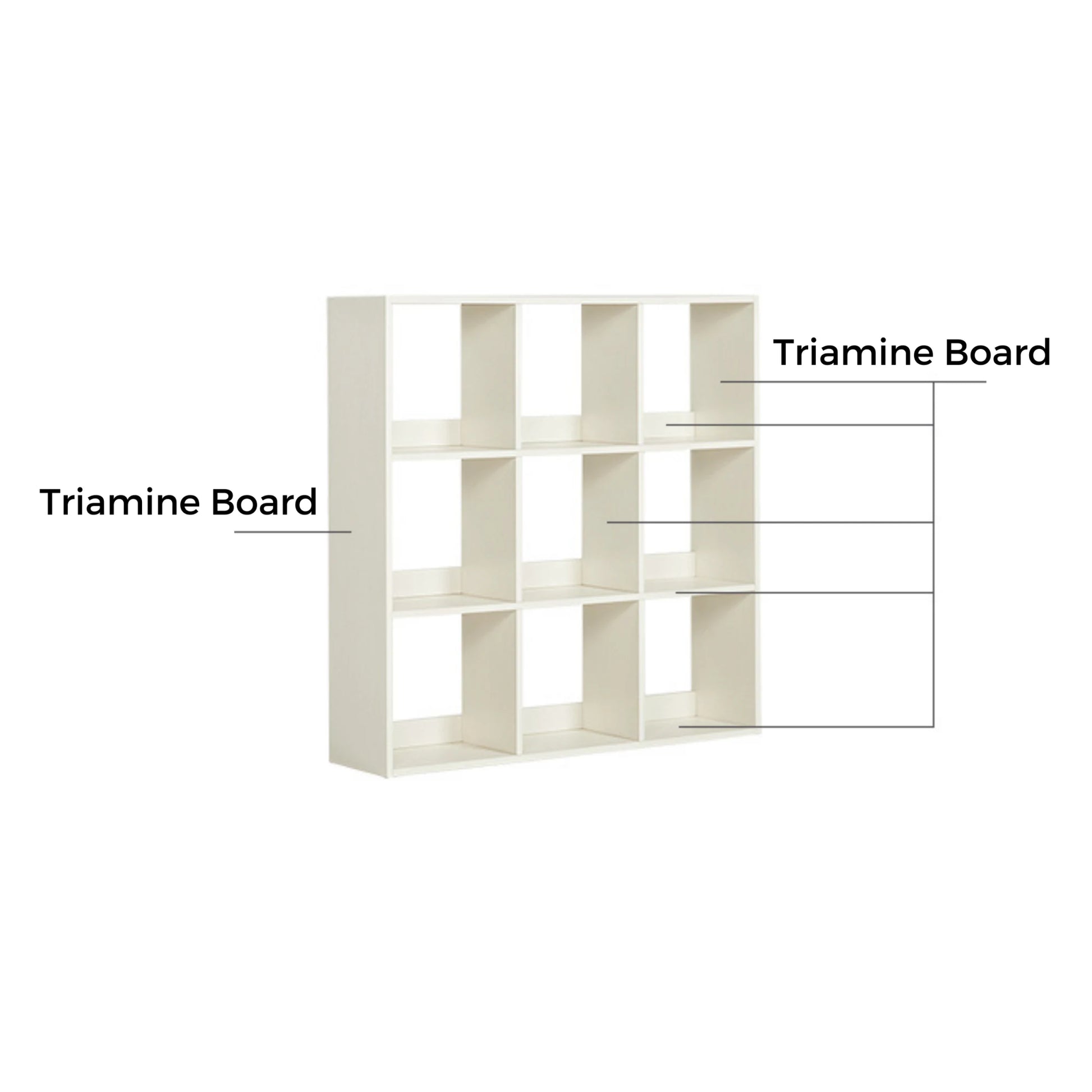 Linspire Geo 9-Cube Storage Unit, White
