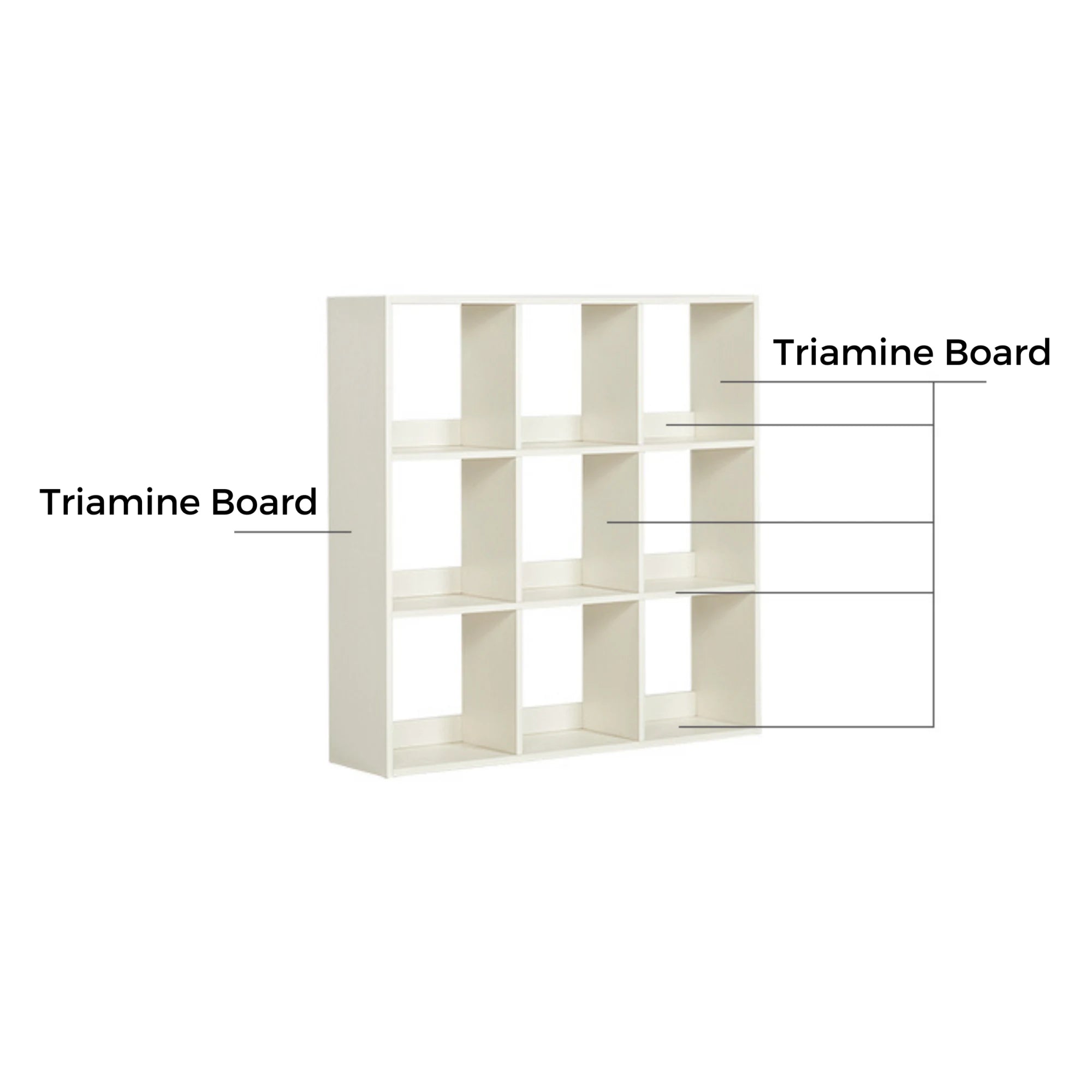 Linspire Geo 9-Cube Storage Unit, White